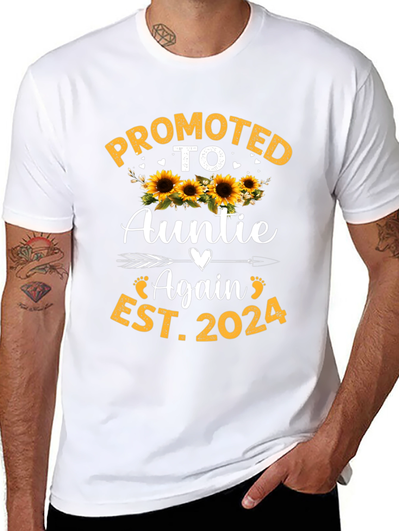 Promoted to Auntie Again EST 2024 T-Shirt