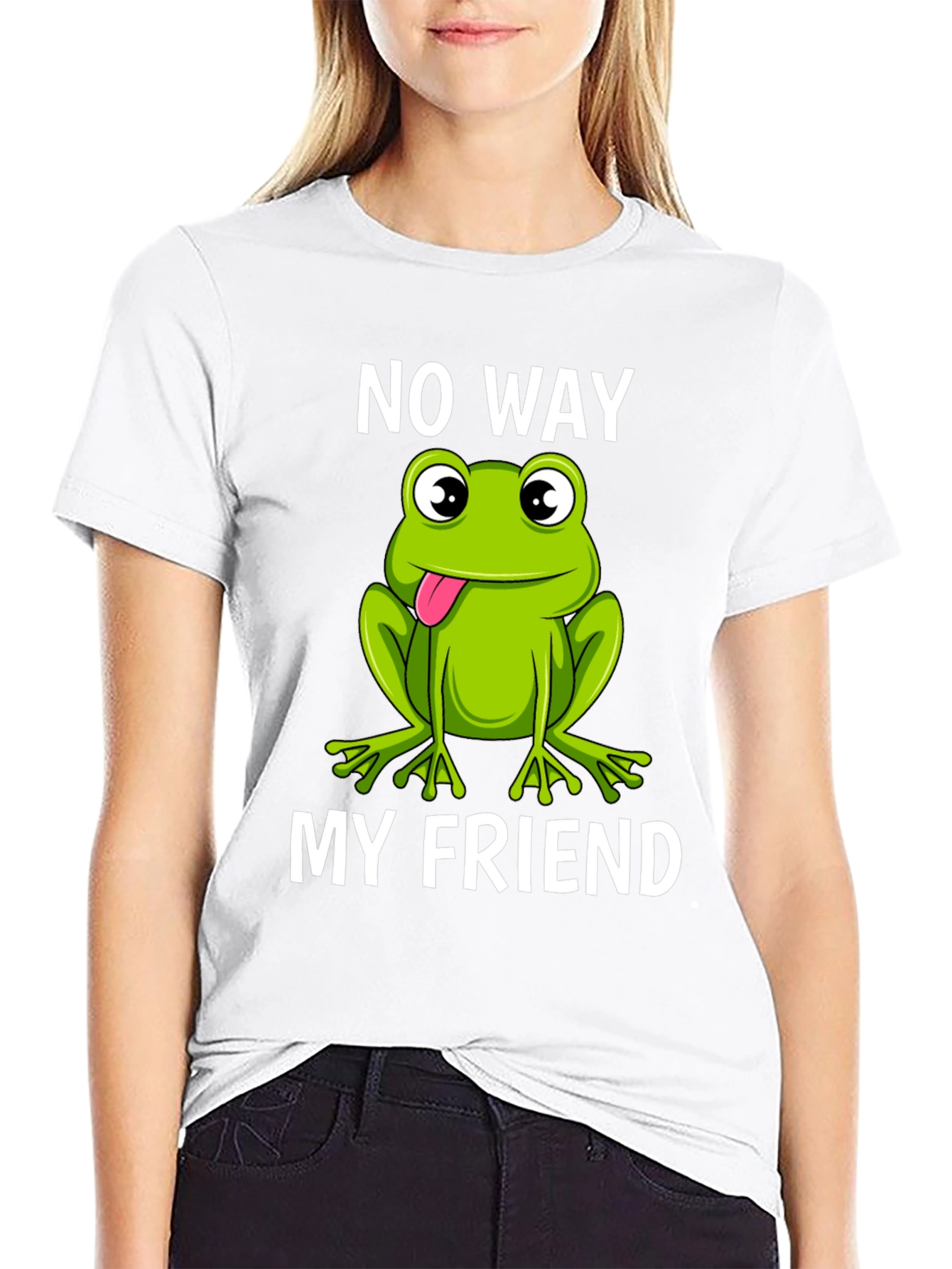 No Way My Friend Frog Graphic T-Shirt