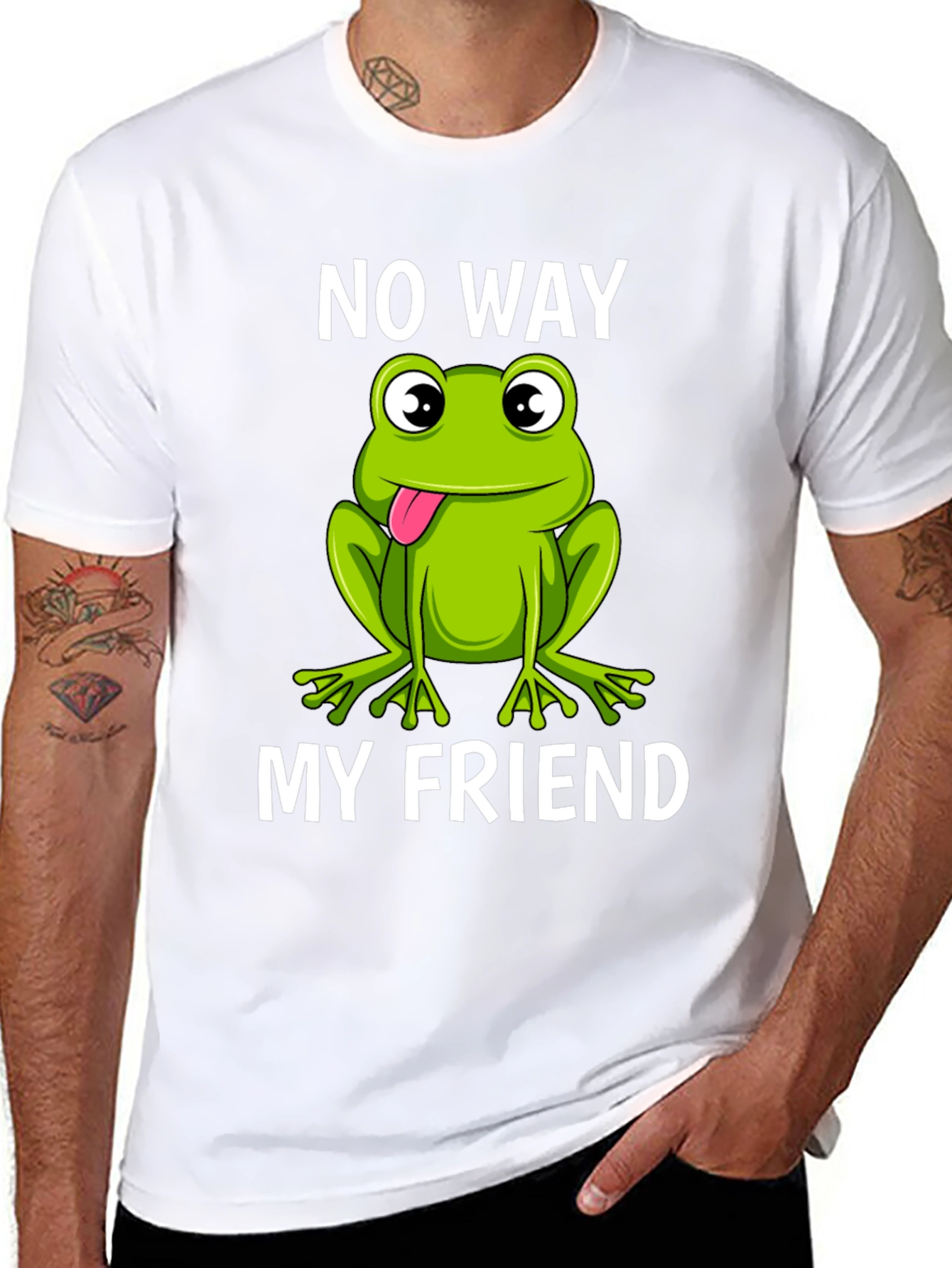 No Way My Friend Frog Graphic T-Shirt