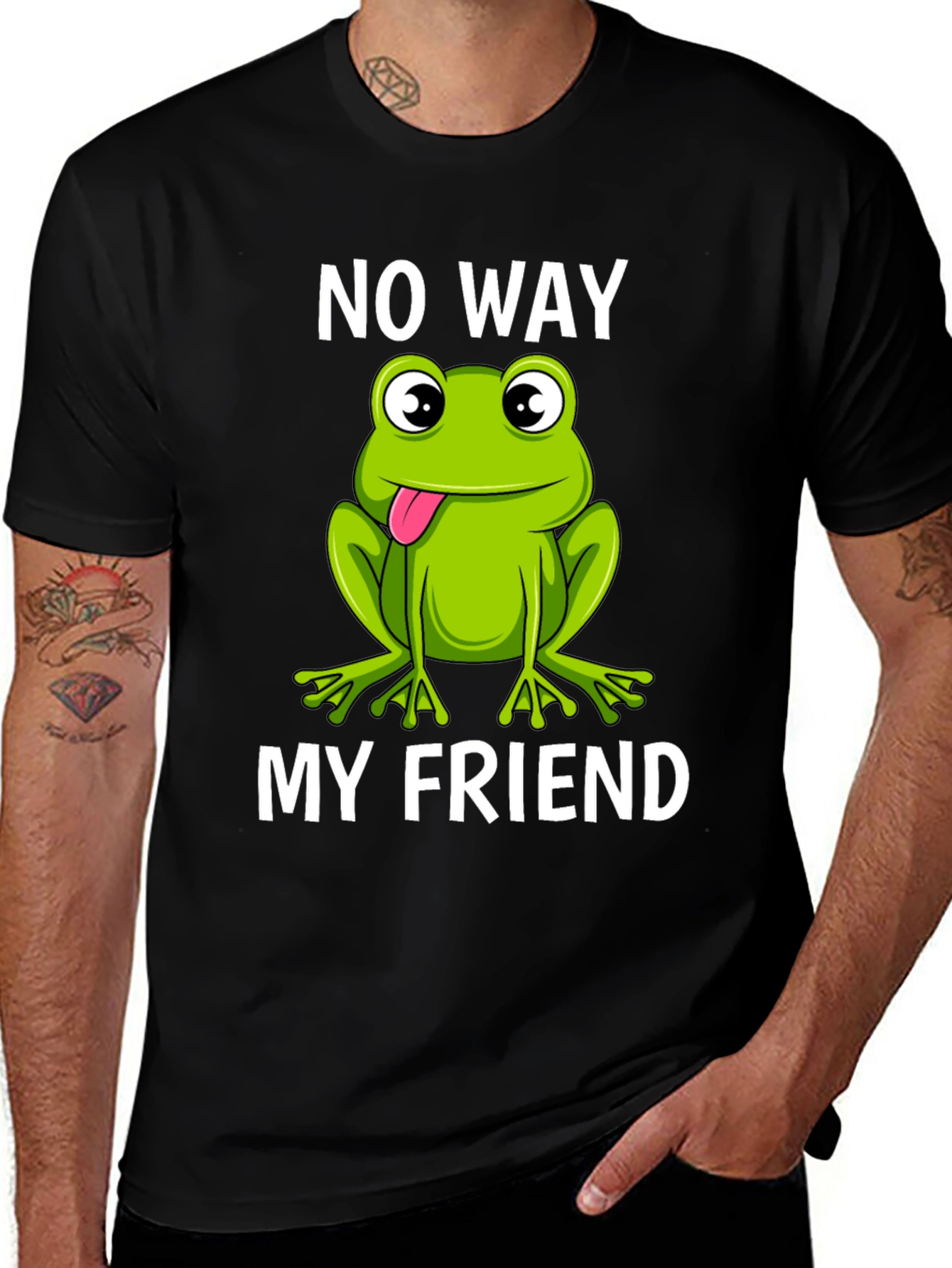 No Way My Friend Frog Graphic T-Shirt