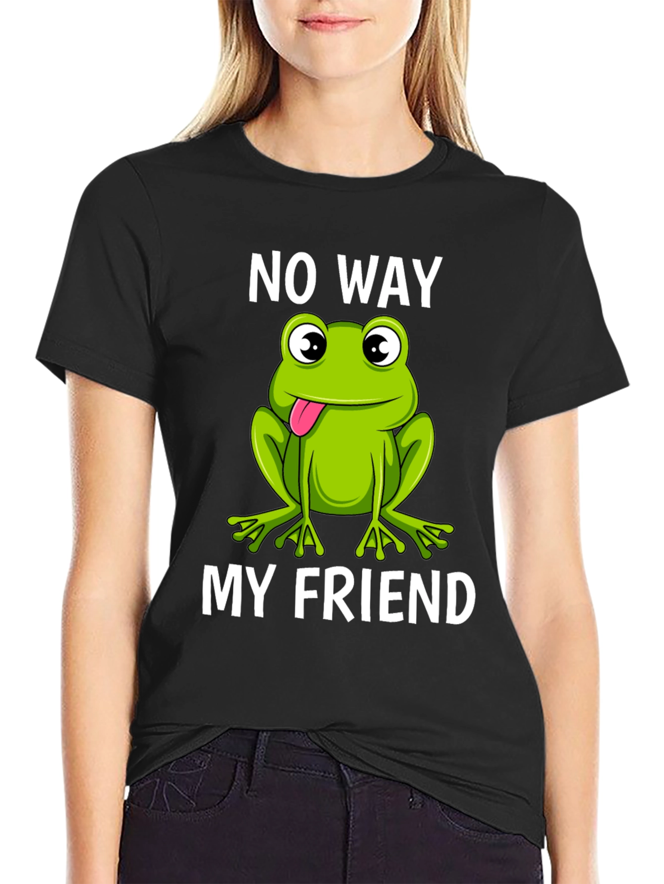 No Way My Friend Frog Graphic T-Shirt