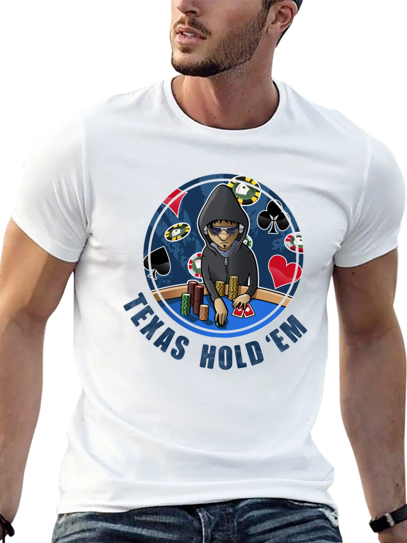 Texas Holdem Poker Player Graphic T-Shirt