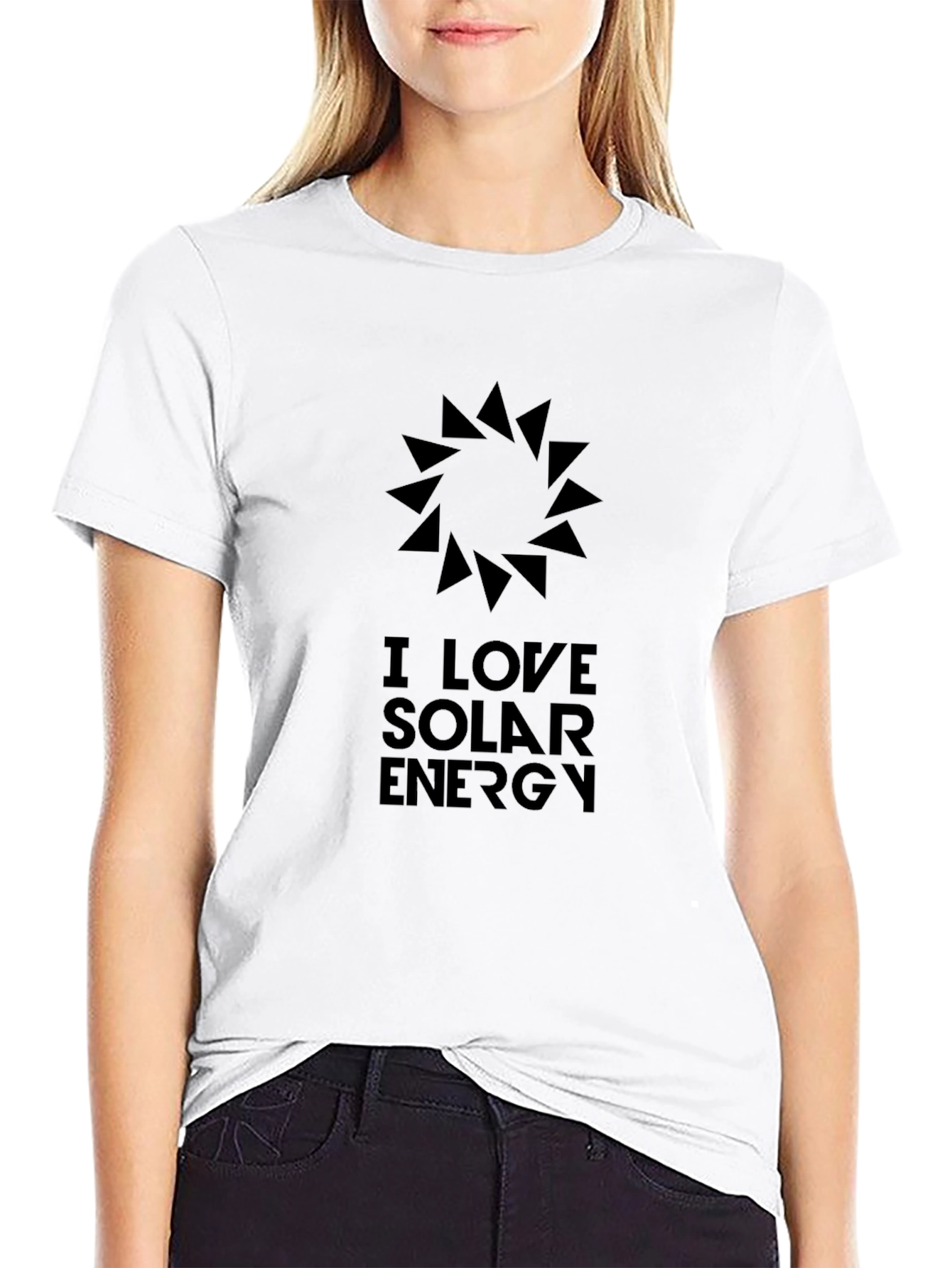 I Love Solar Energy Black T-Shirt