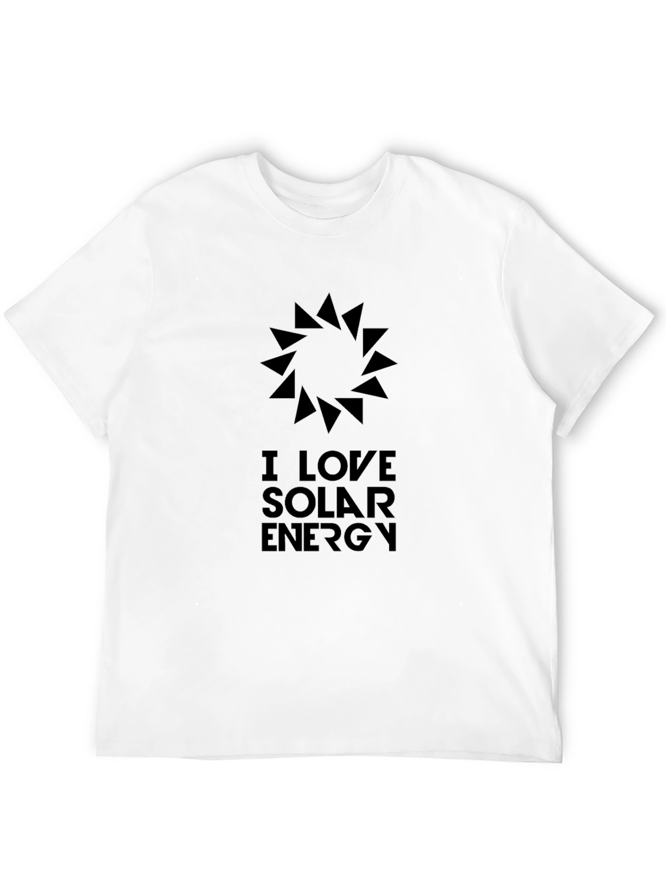 I Love Solar Energy Black T-Shirt