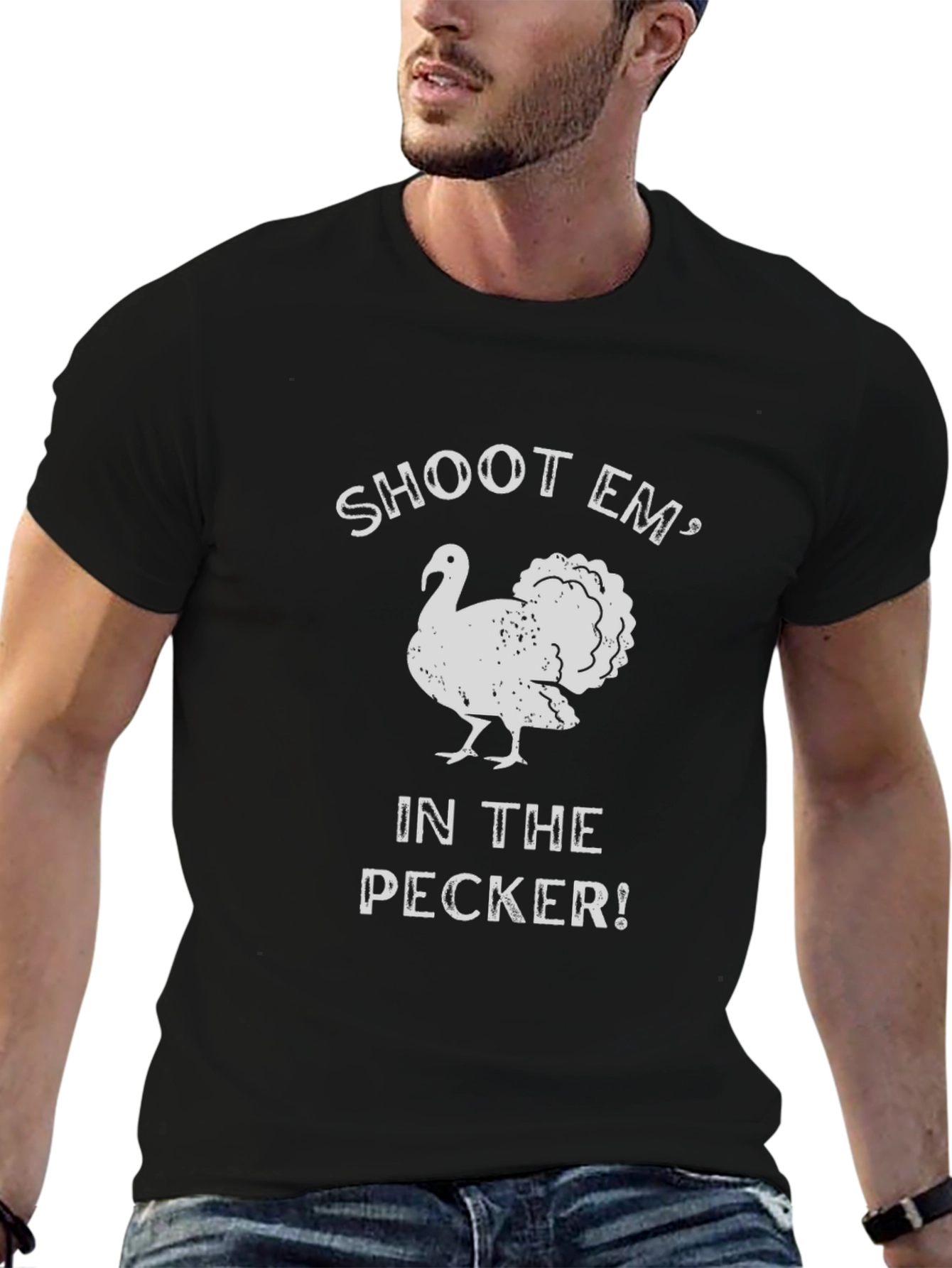 Shoot Em Turkey Humor Graphic Tee