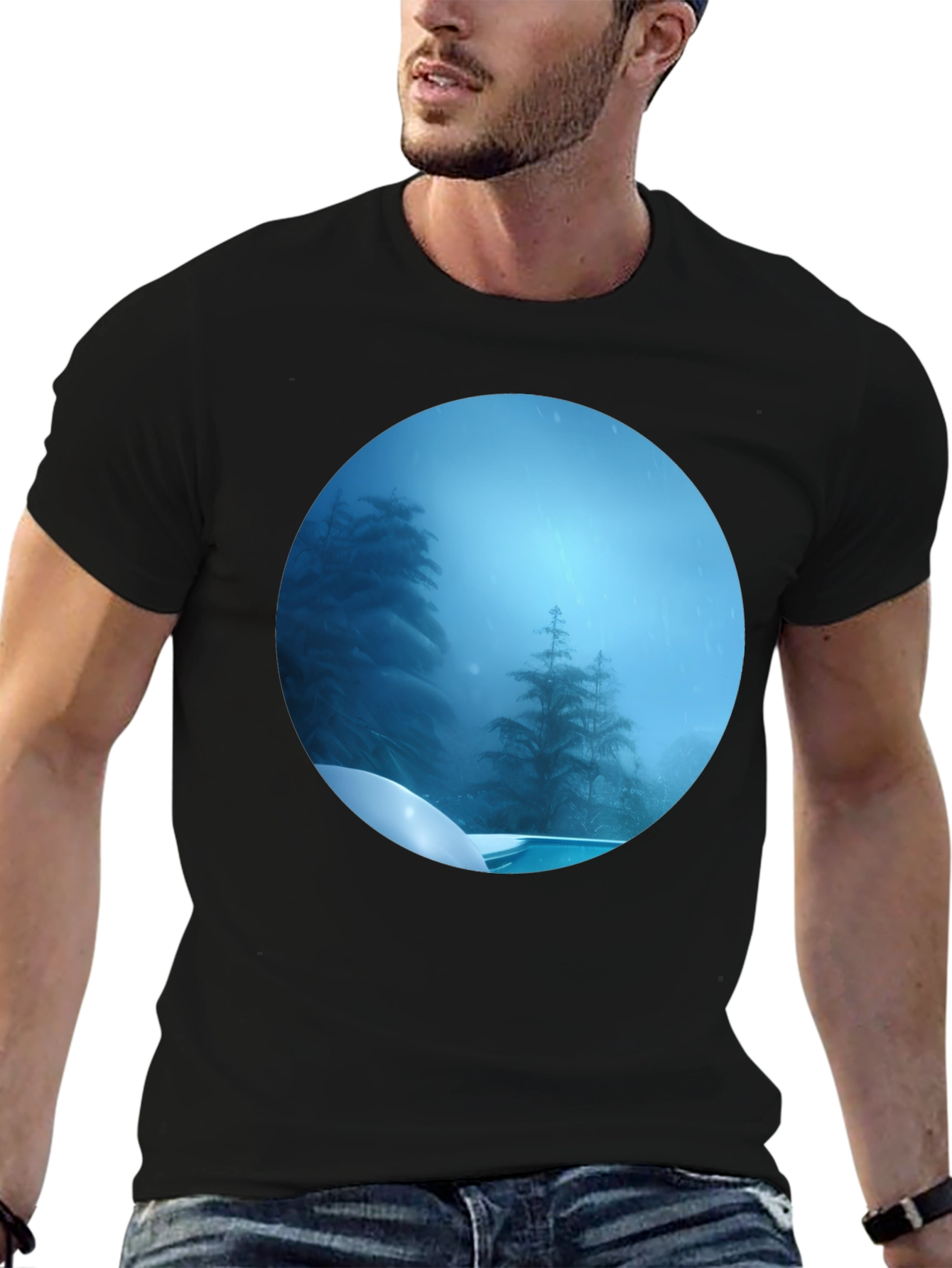 Winter Wonderland Graphic Tee - Black
