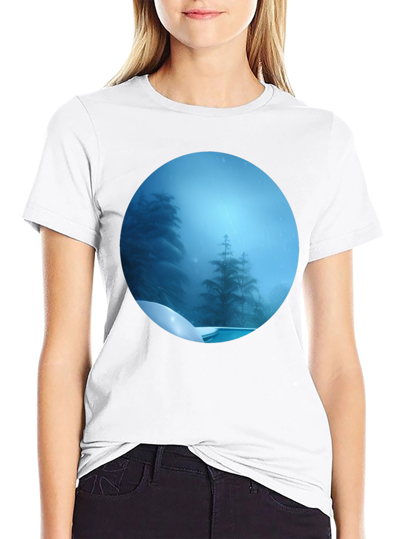 Winter Wonderland Graphic Tee - Black