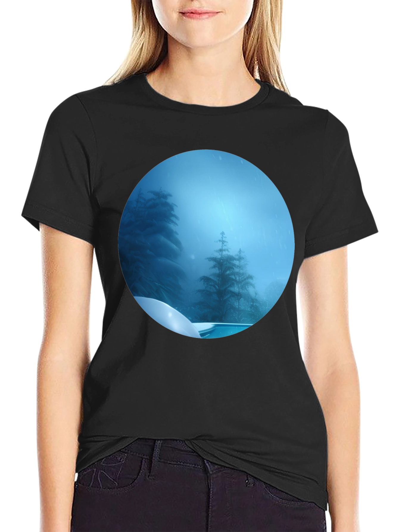Winter Wonderland Graphic Tee - Black