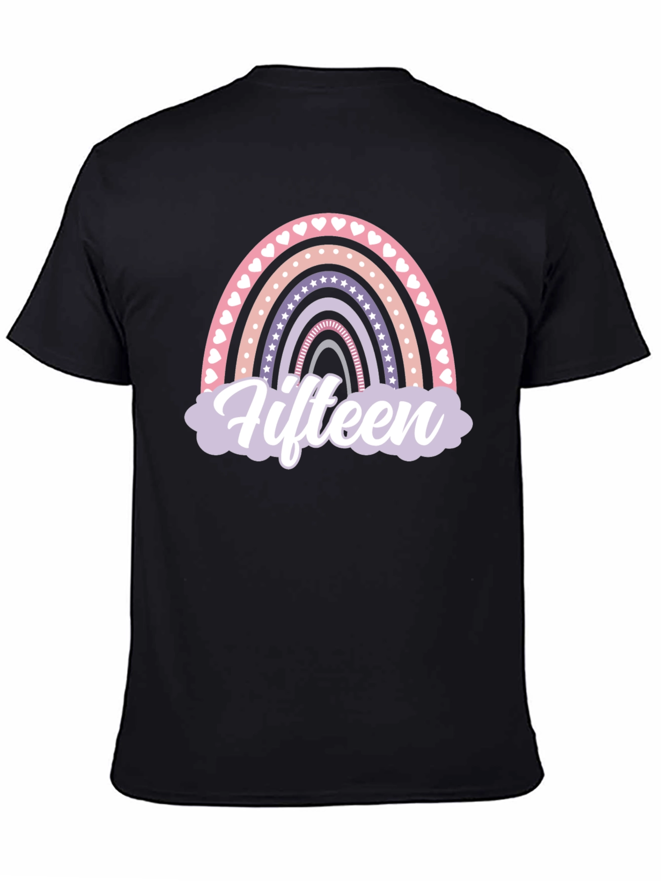 Fifteen Rainbow Graphic T-Shirt - Birthday Party Tee