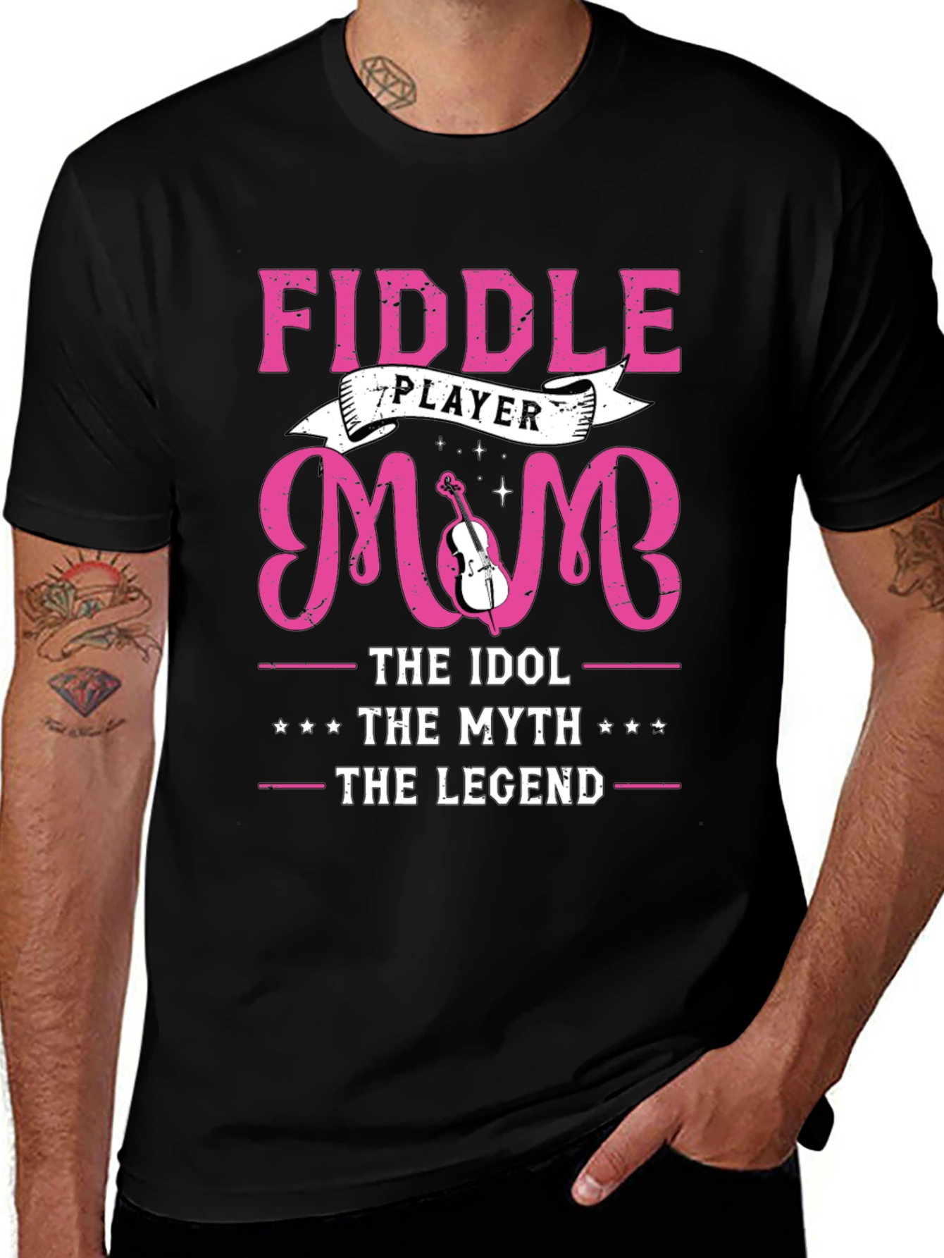 Fiddle Player Mom T-Shirt - Idol Myth Legend