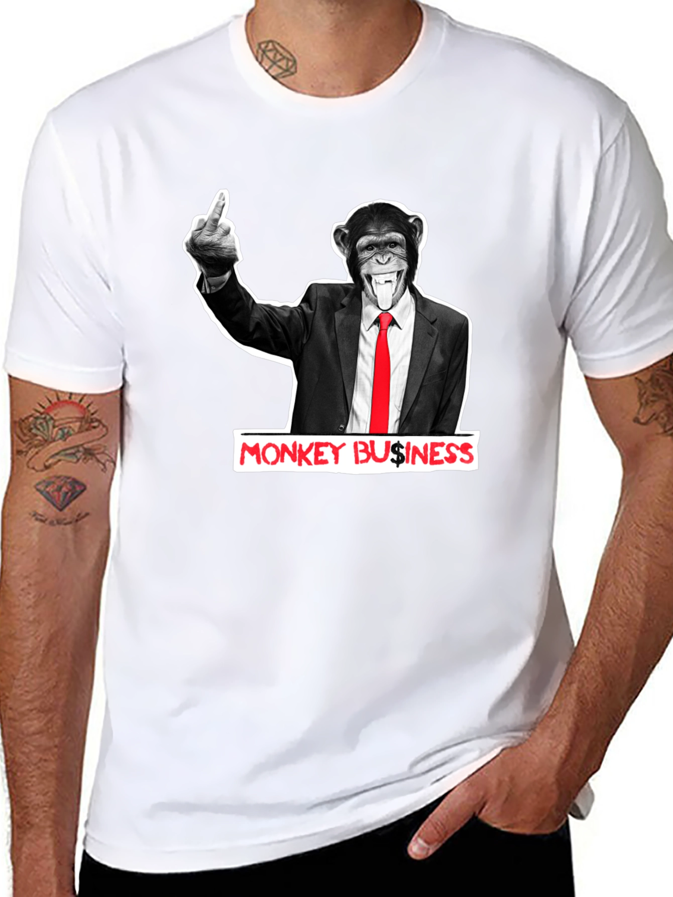 Monkey Business Graphic T-Shirt - Funny Offensive Tee