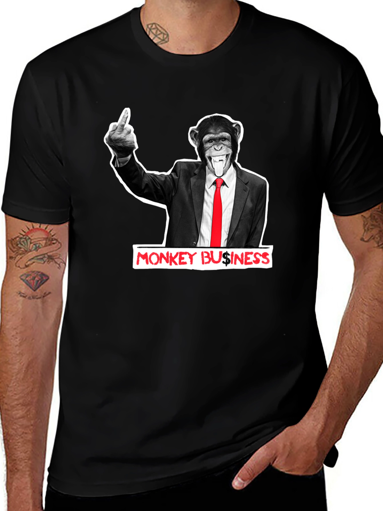 Monkey Business Graphic T-Shirt - Funny Offensive Tee