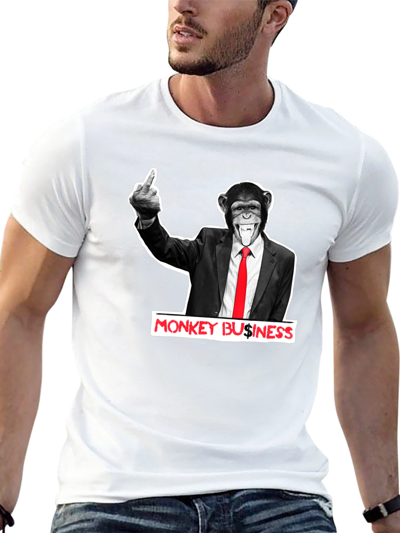 Monkey Business Graphic T-Shirt - Funny Offensive Tee