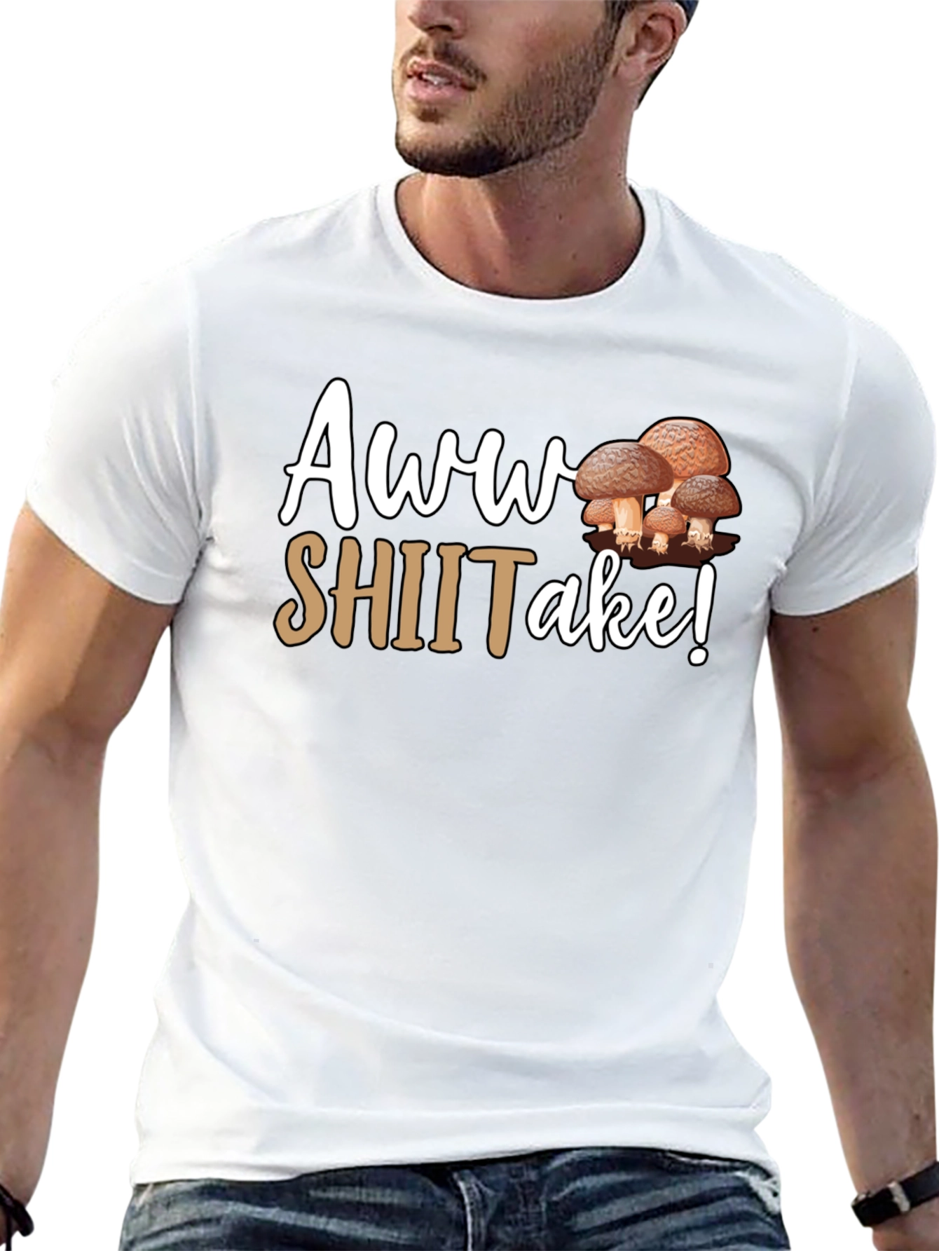 Awww Shiitake! Funny Mushroom T-Shirt