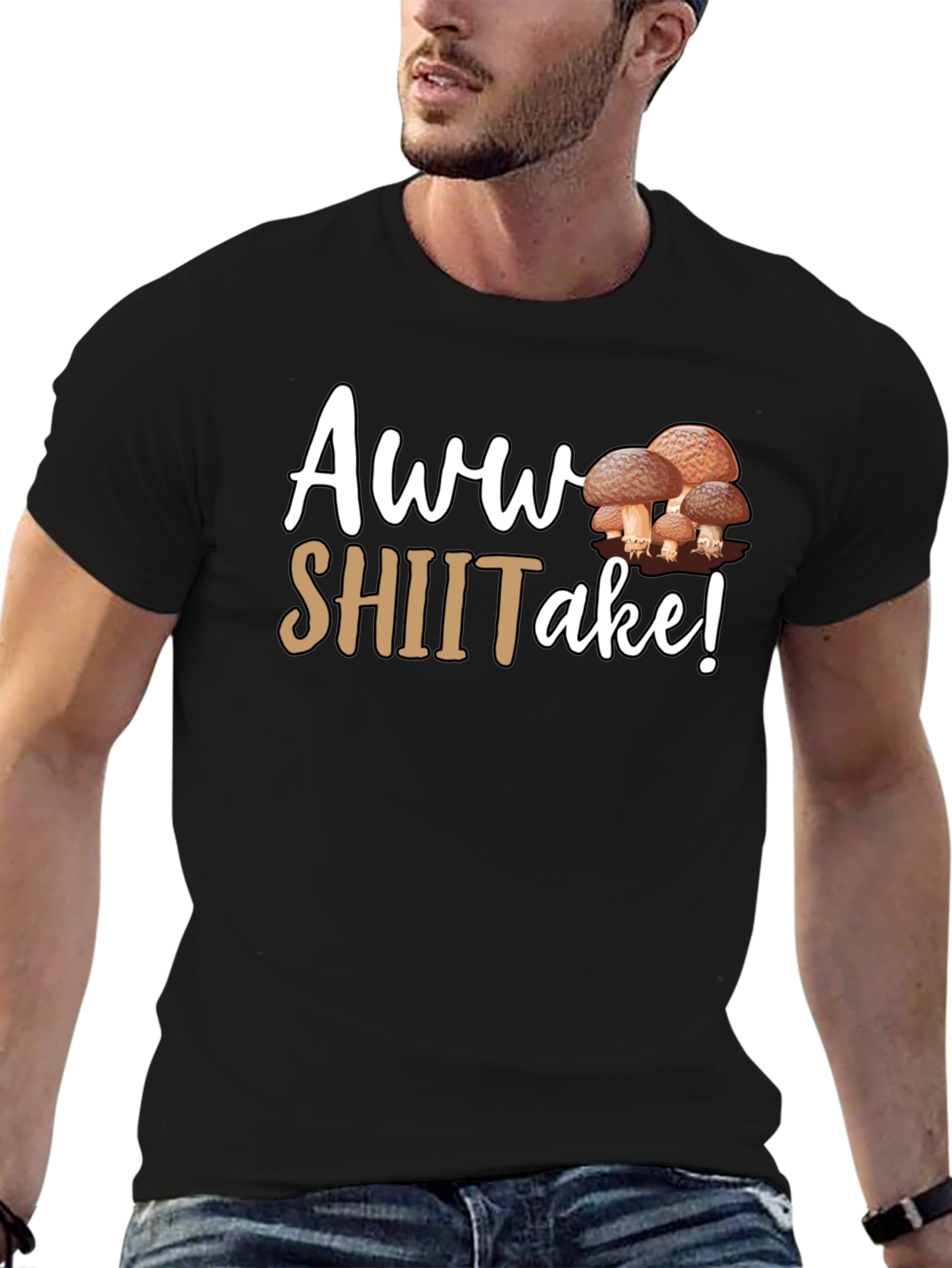 Awww Shiitake! Funny Mushroom T-Shirt