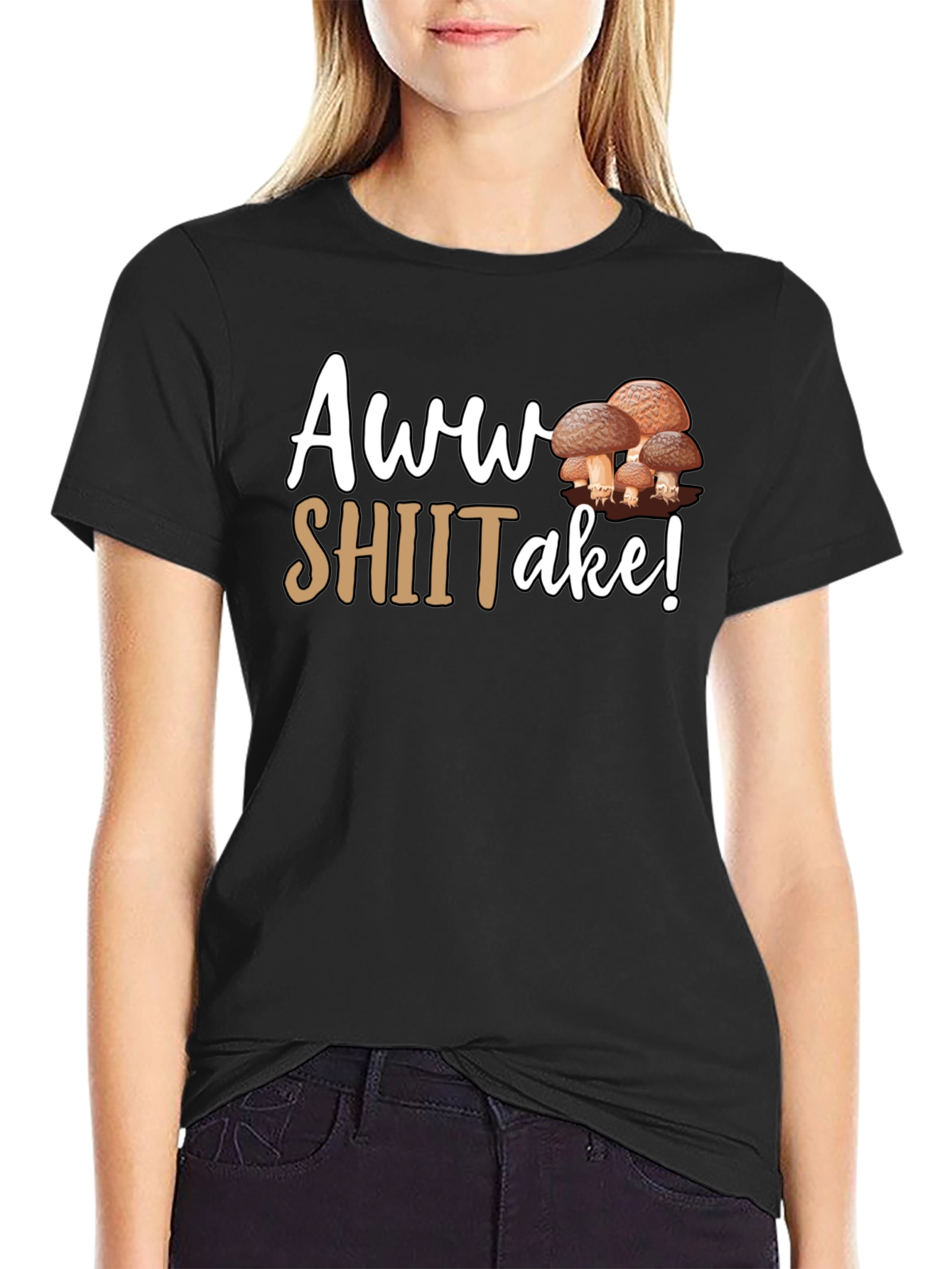 Awww Shiitake! Funny Mushroom T-Shirt