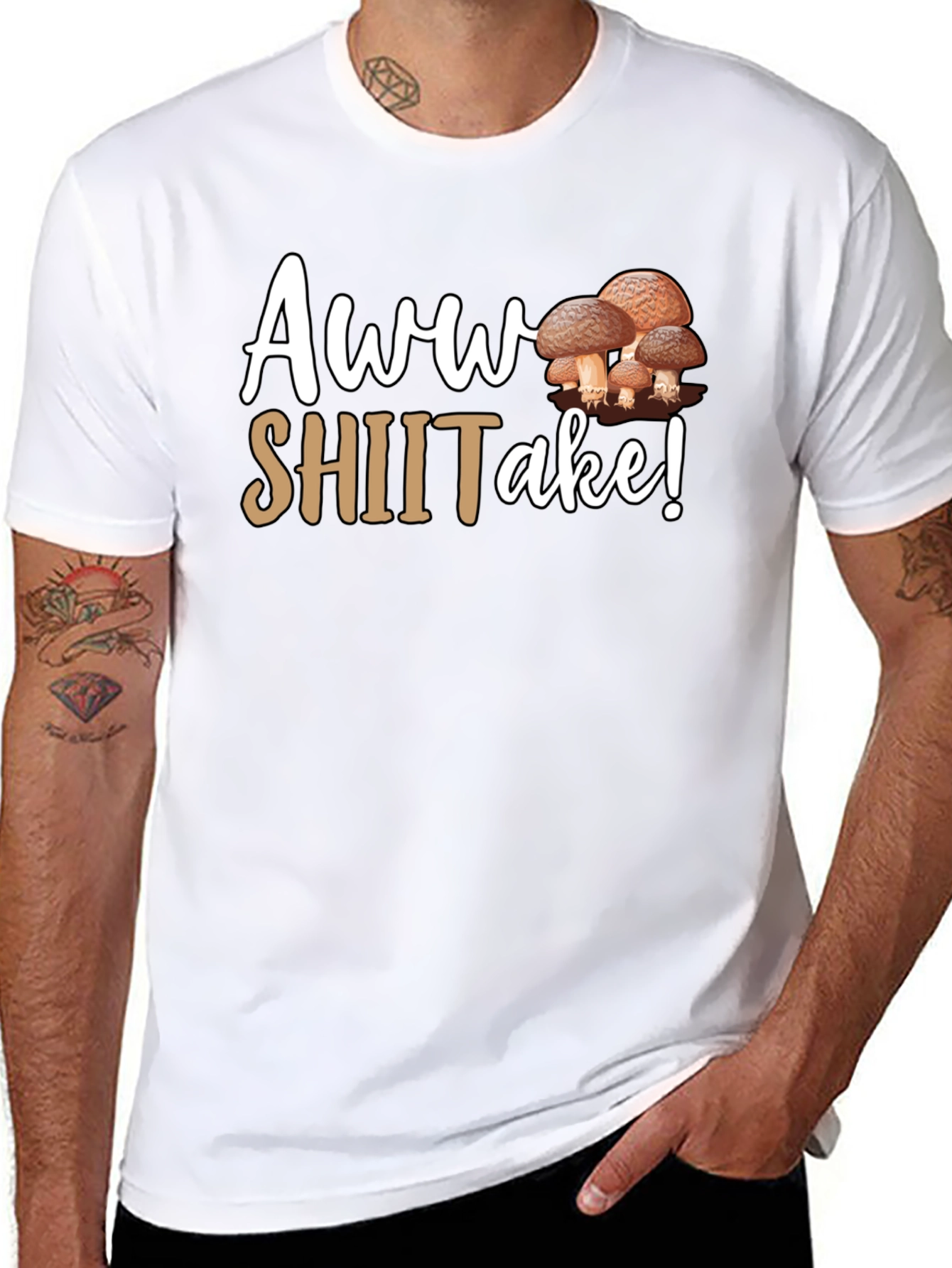 Awww Shiitake! Funny Mushroom T-Shirt