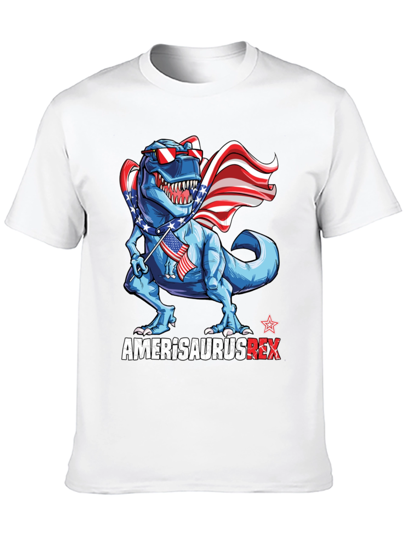Amerisaurus Rex Patriotic Dinosaur T-Shirt