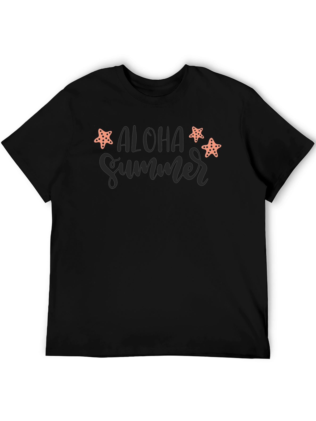 Aloha Summer Black Graphic Tee