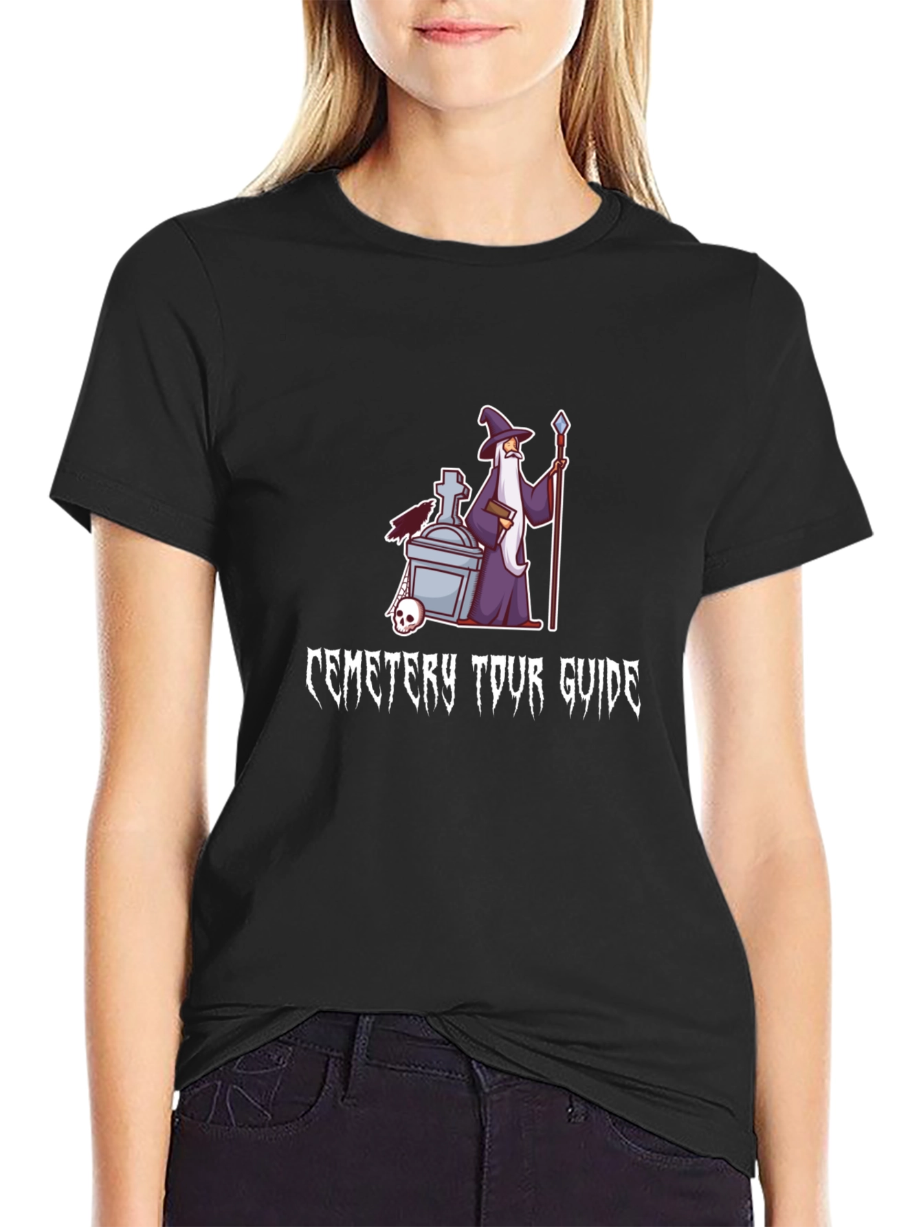 Cemetery Tour Guide Black T-Shirt