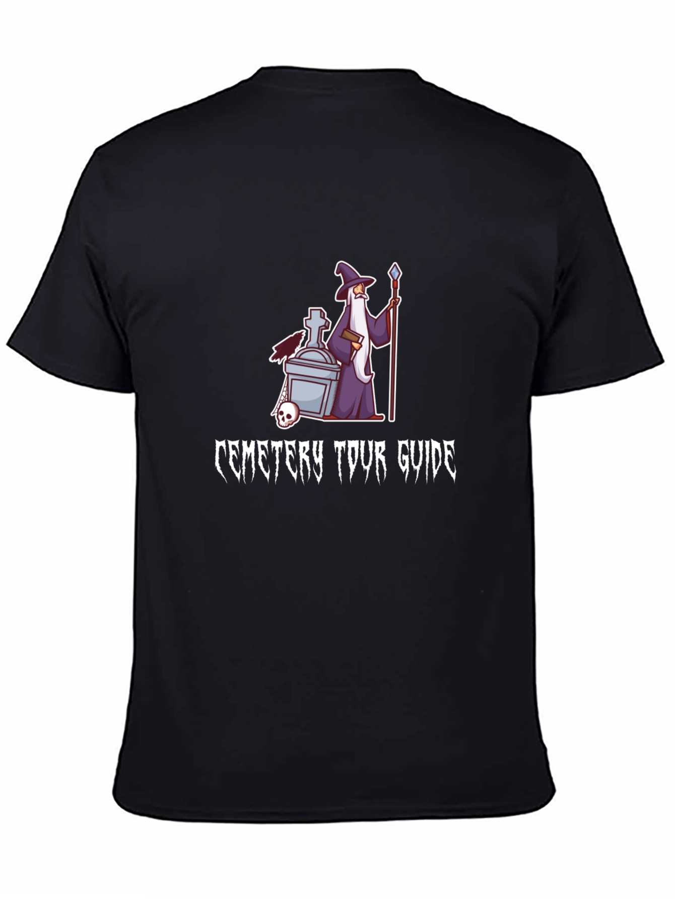 Cemetery Tour Guide Black T-Shirt