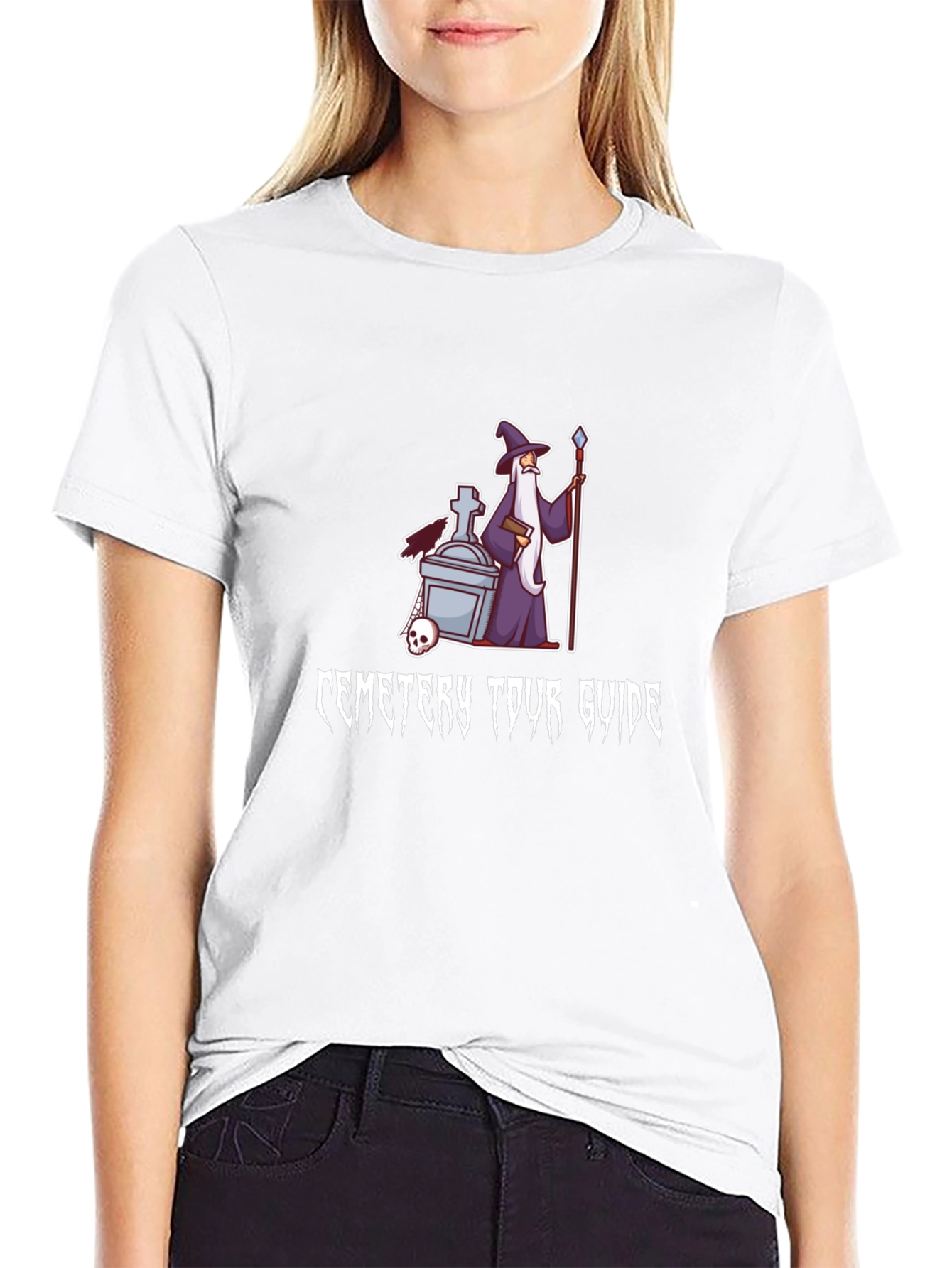 Cemetery Tour Guide Black T-Shirt