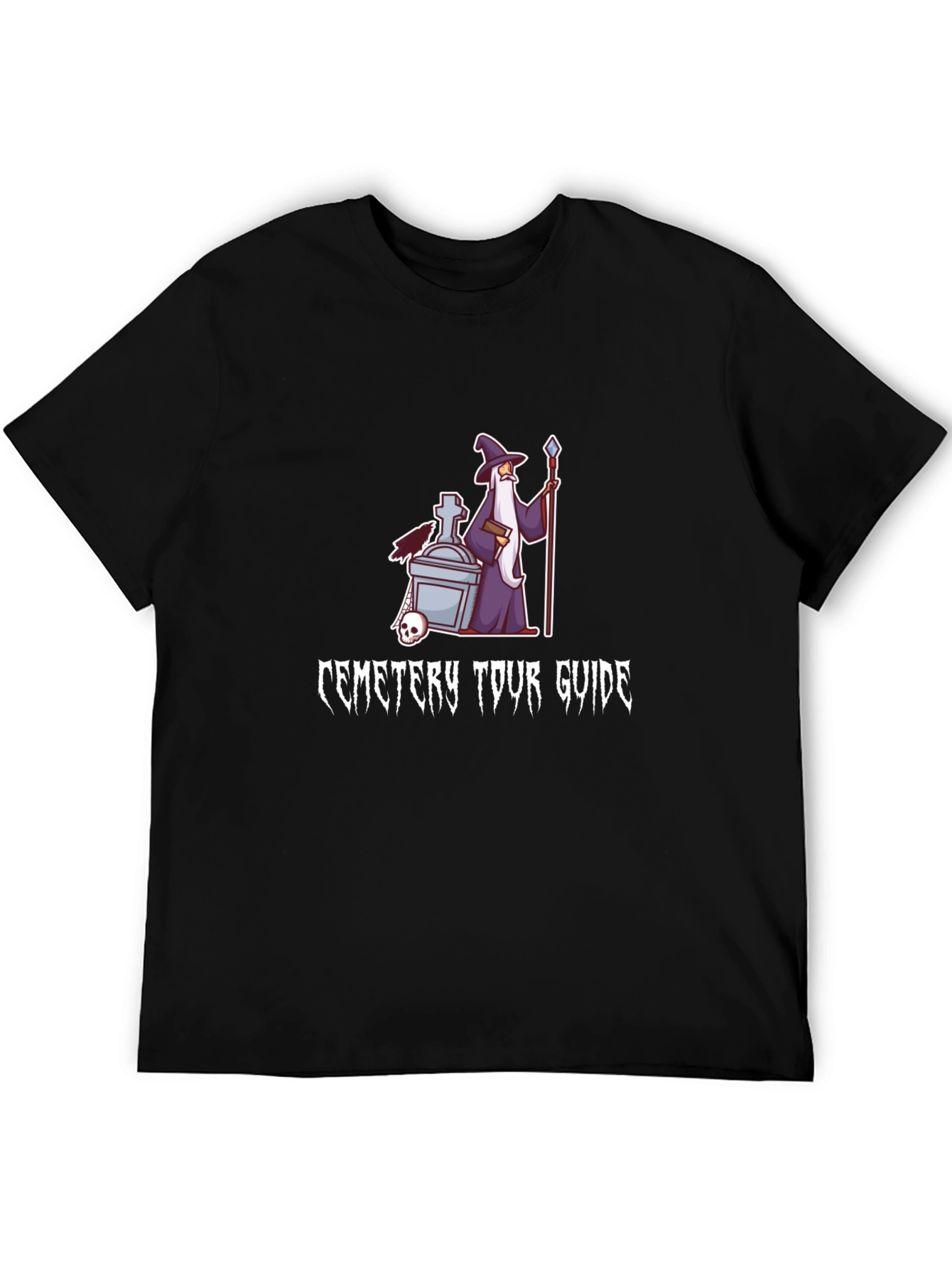 Cemetery Tour Guide Black T-Shirt
