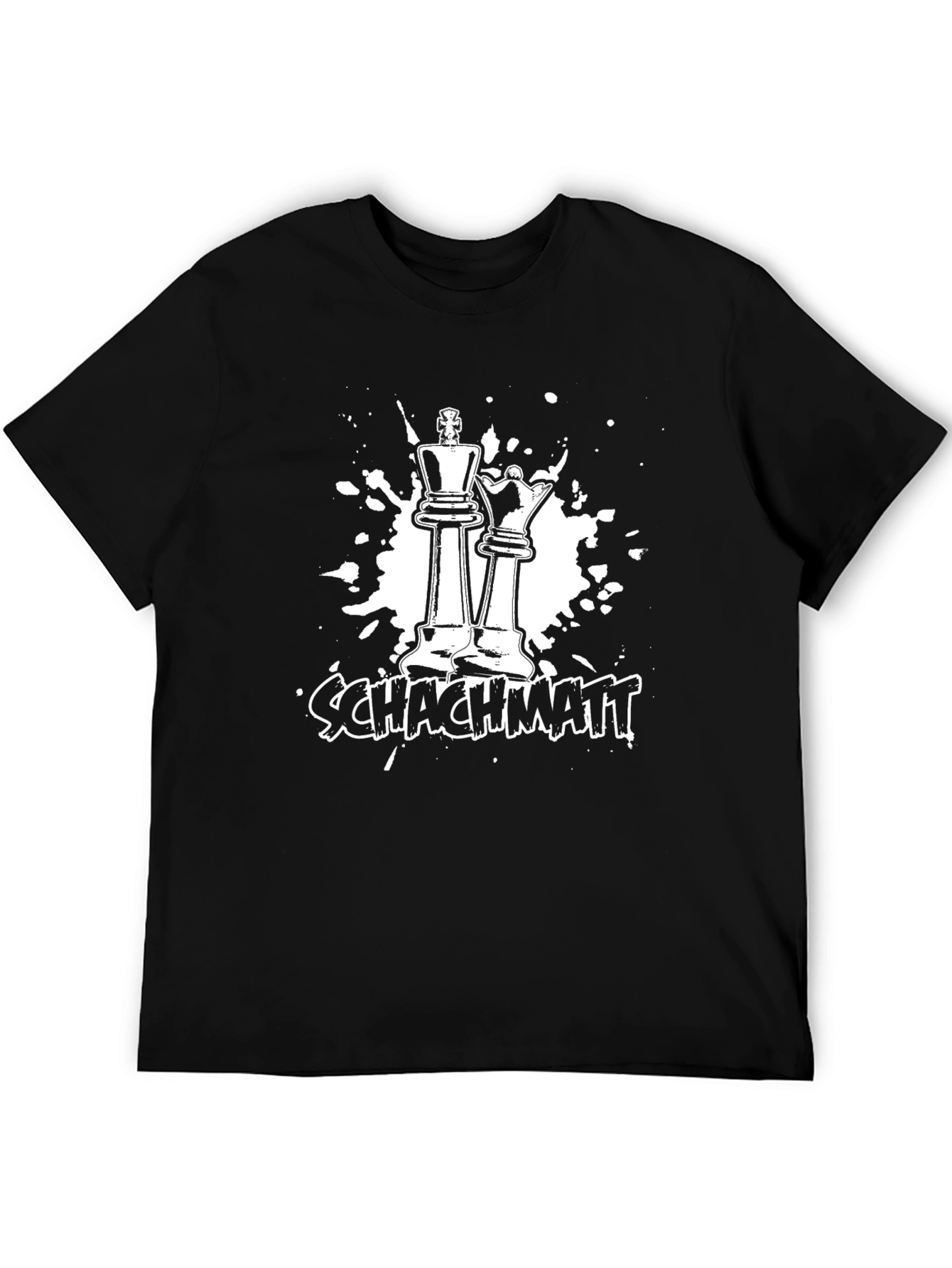 Chess King & Queen Schachmatt Black T-Shirt