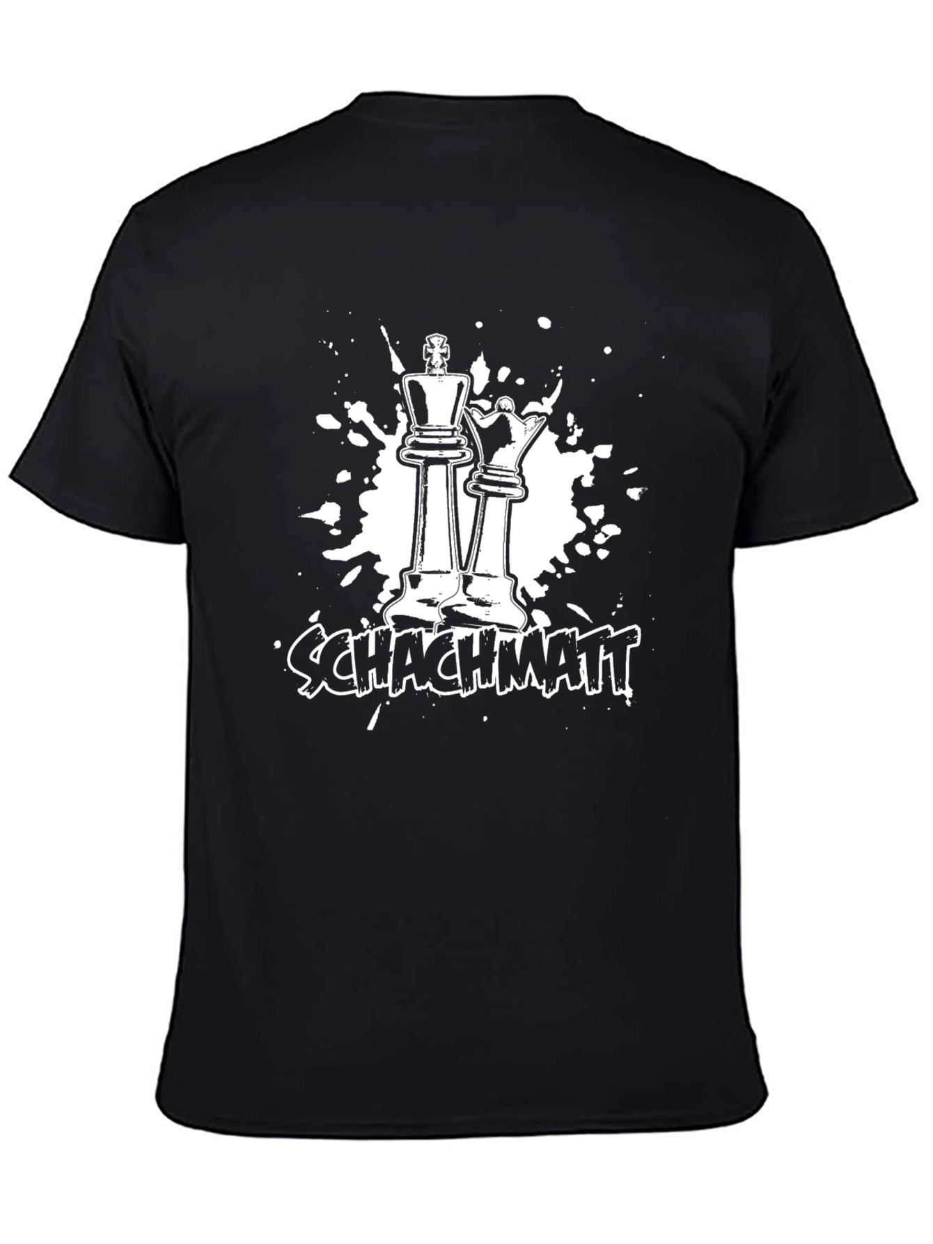 Chess King & Queen Schachmatt Black T-Shirt