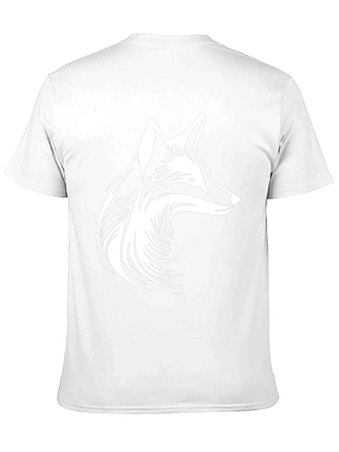 Fox Head Graphic Print Black T-Shirt