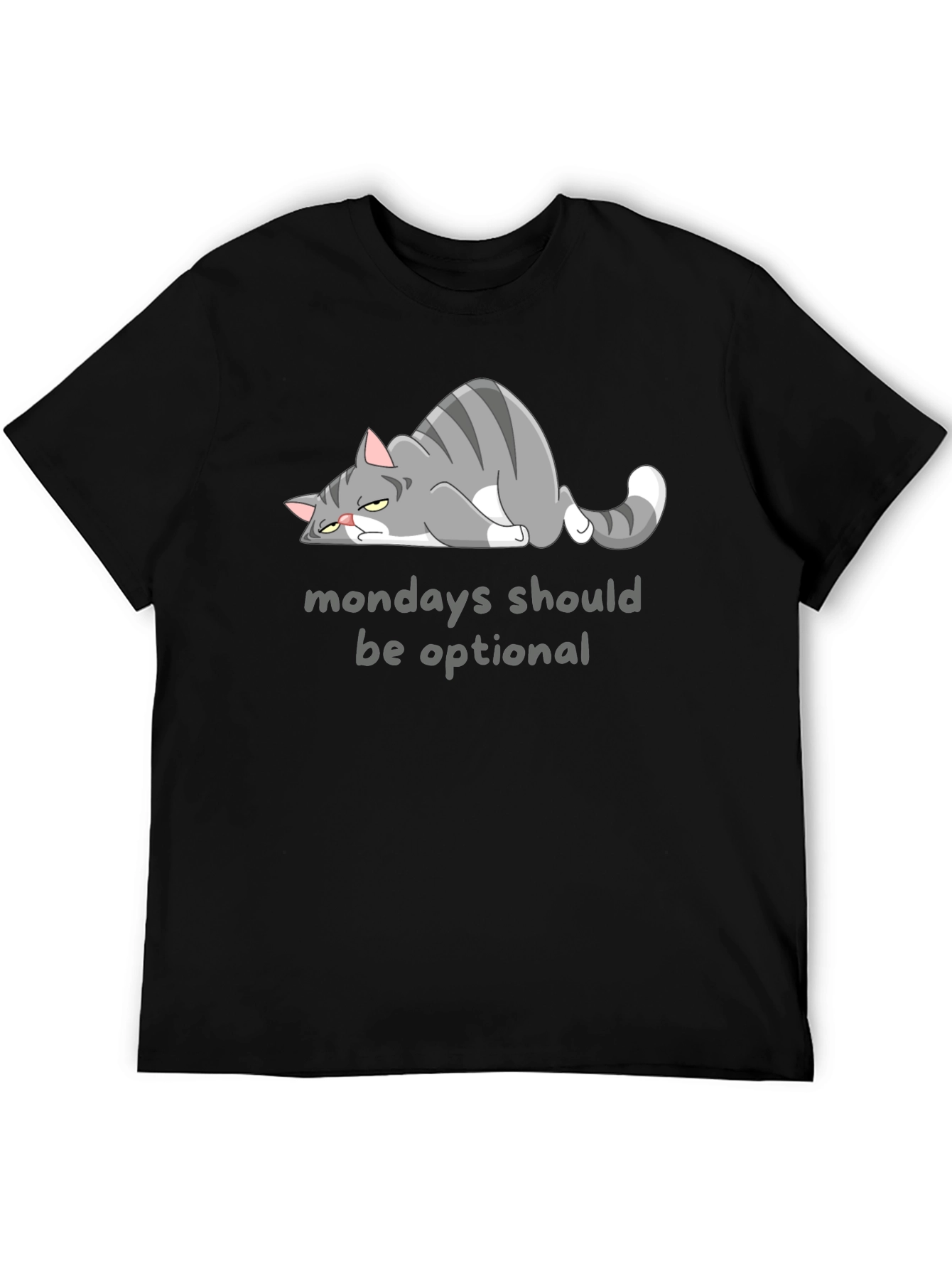 Monday Blues T-Shirt: Funny Cat Graphic Tee