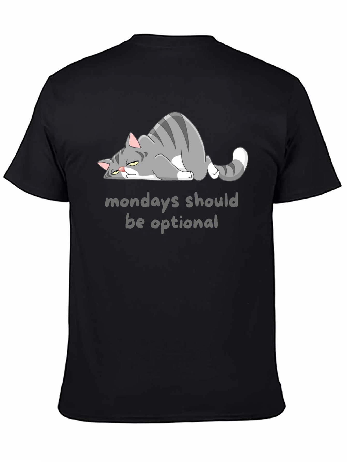 Monday Blues T-Shirt: Funny Cat Graphic Tee