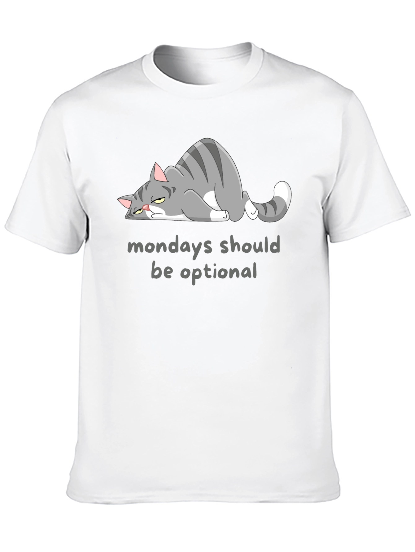 Monday Blues T-Shirt: Funny Cat Graphic Tee