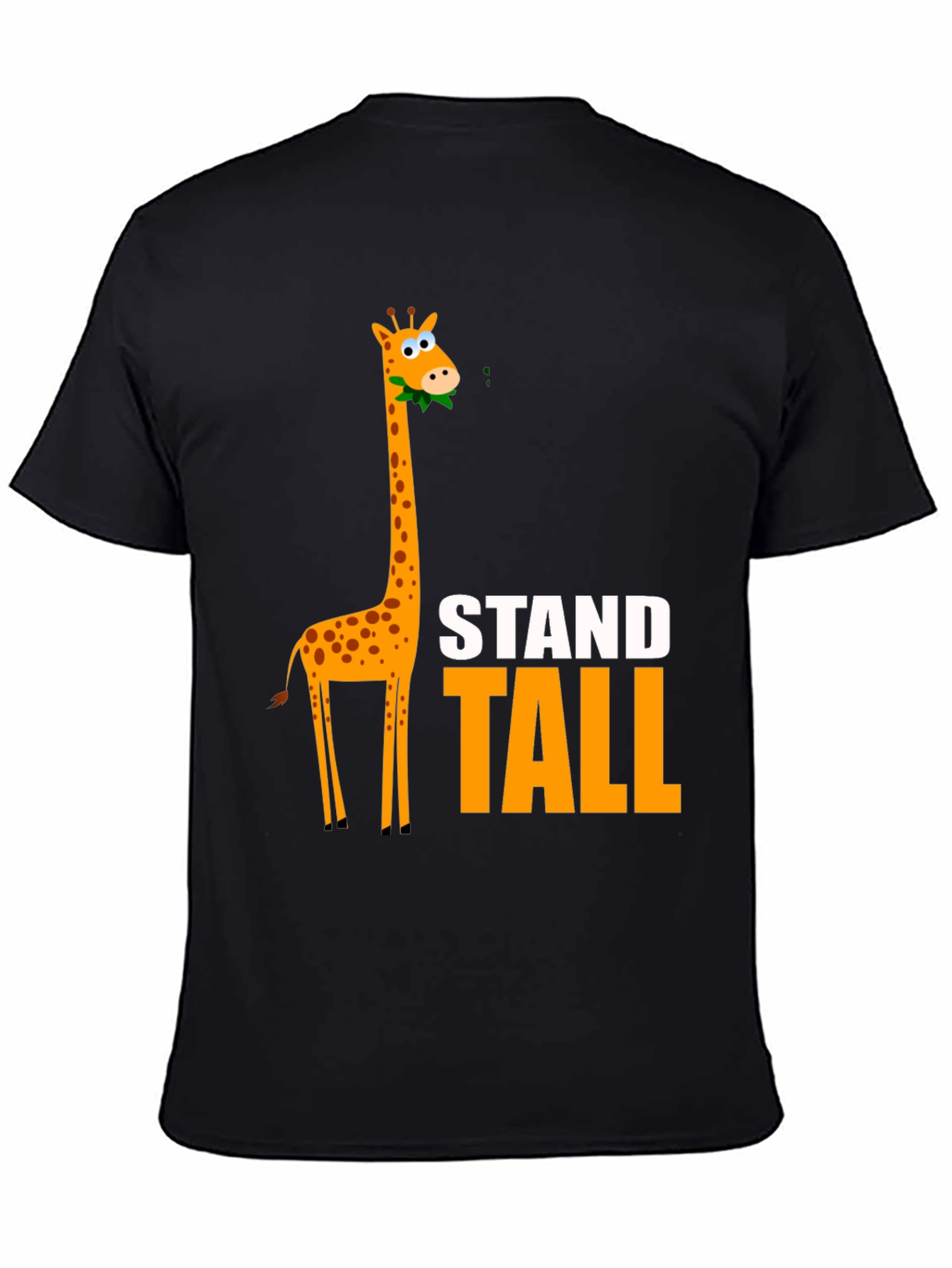 Stand Tall Giraffe Graphic Tee - Black