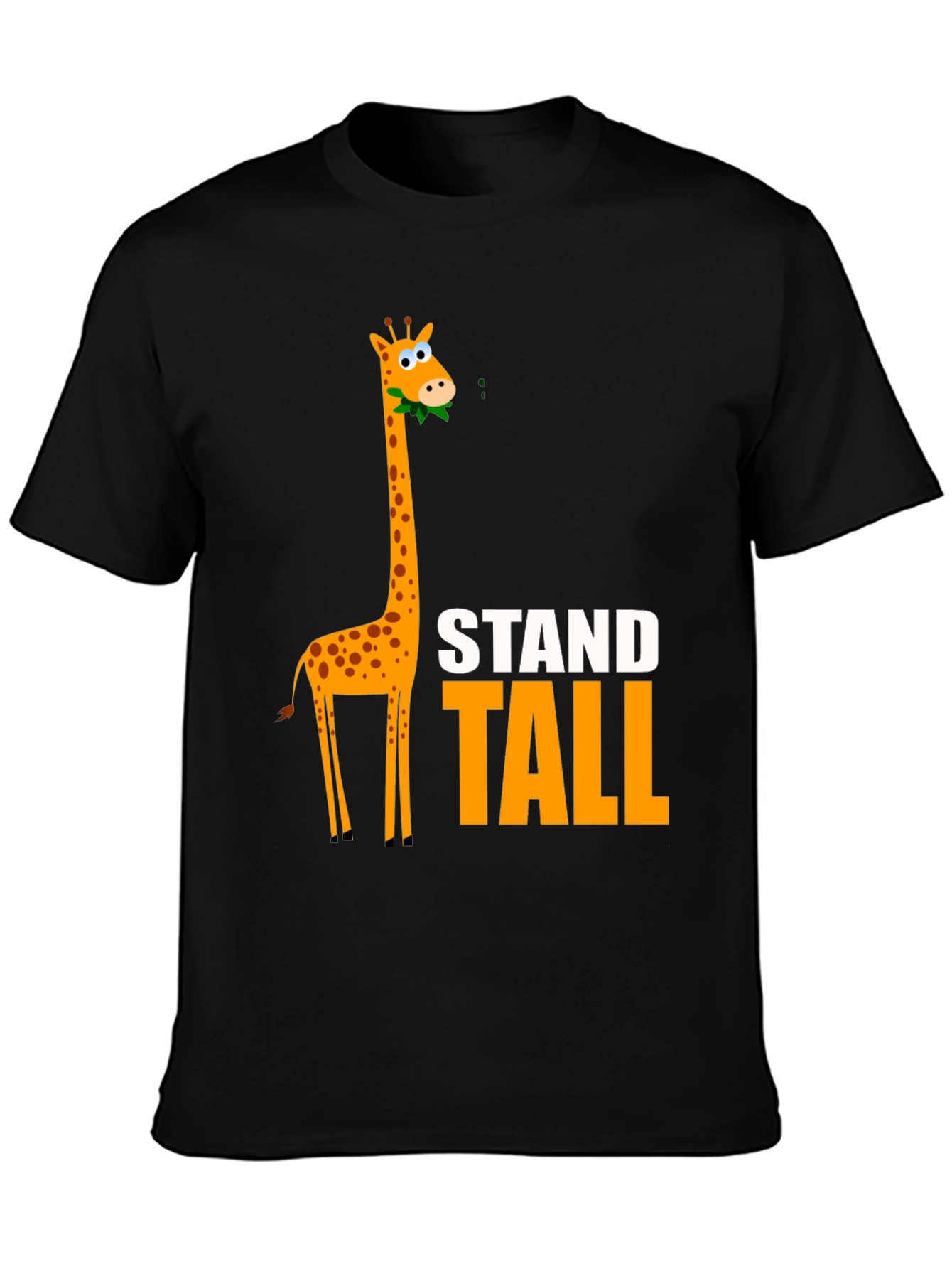 Stand Tall Giraffe Graphic Tee - Black
