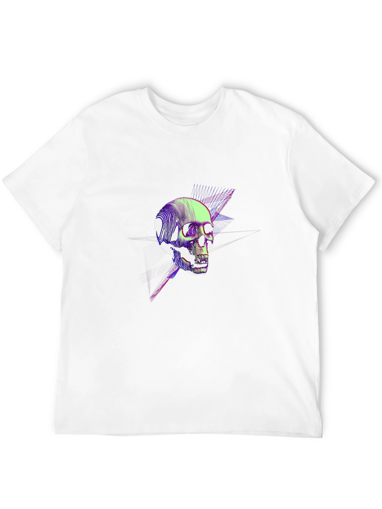 Skull Graphic T-Shirt - Neon Pop Art Design