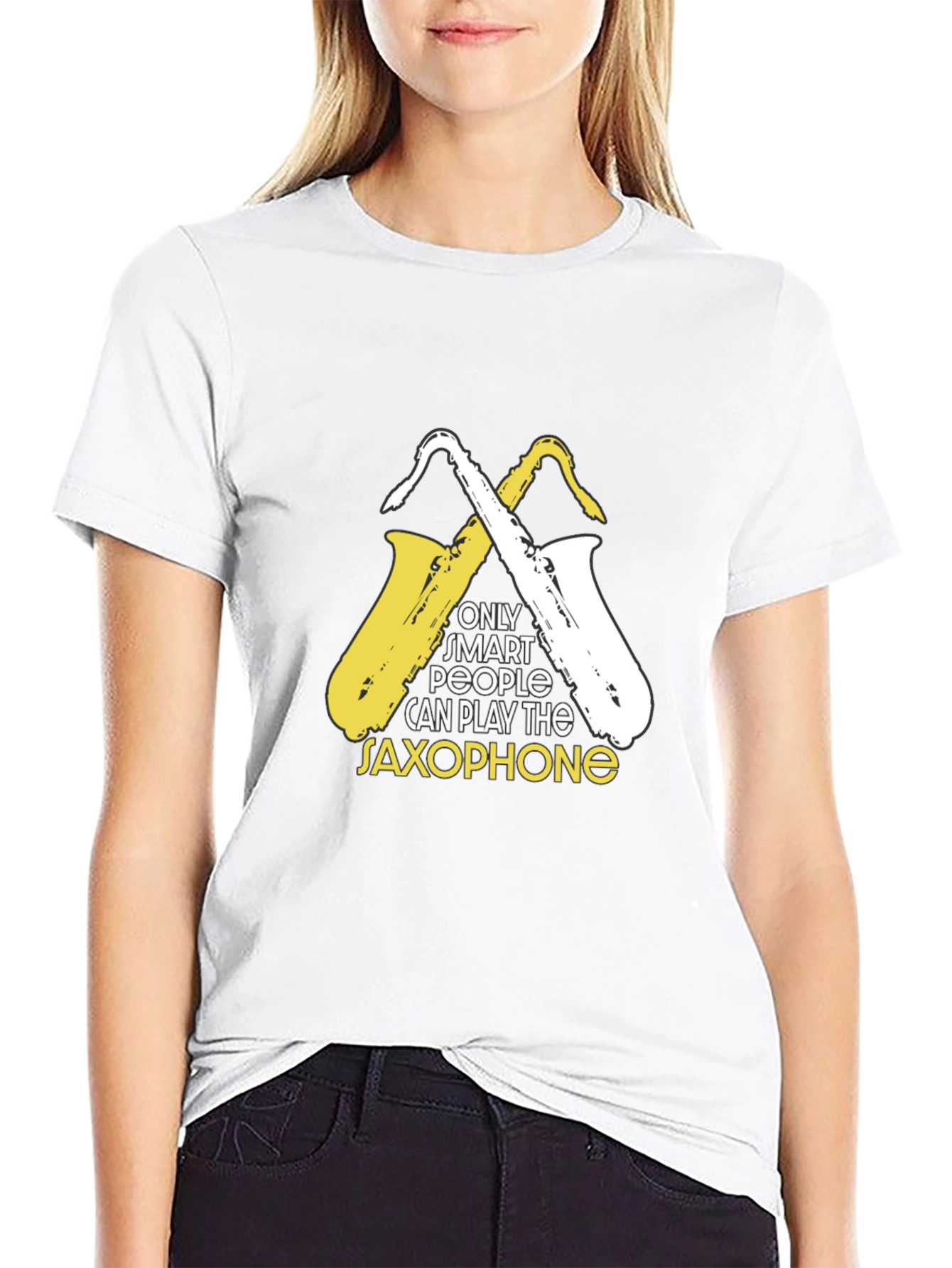 Smart Saxophone Player Graphic Tee