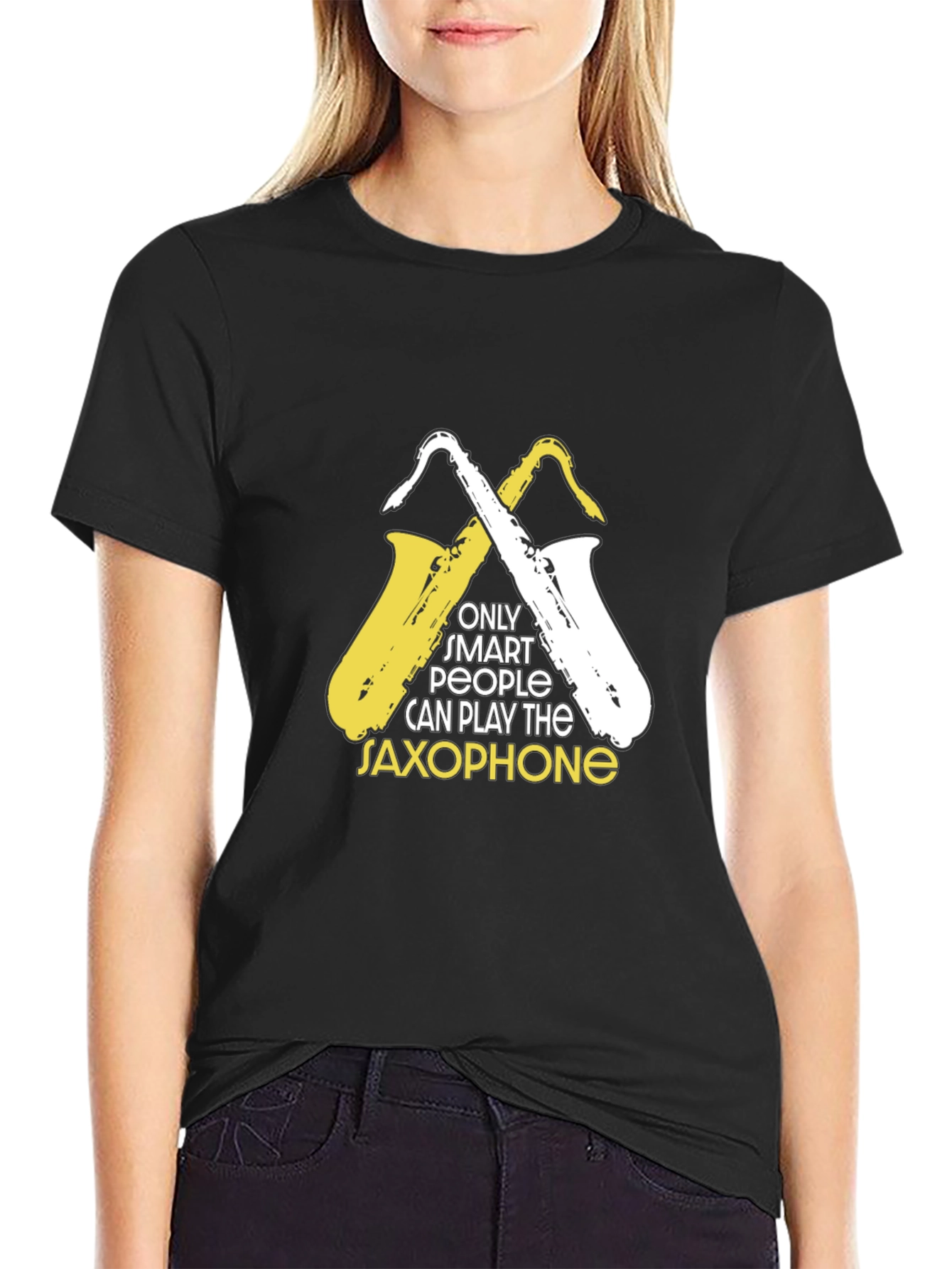 Smart Saxophone Player Graphic Tee