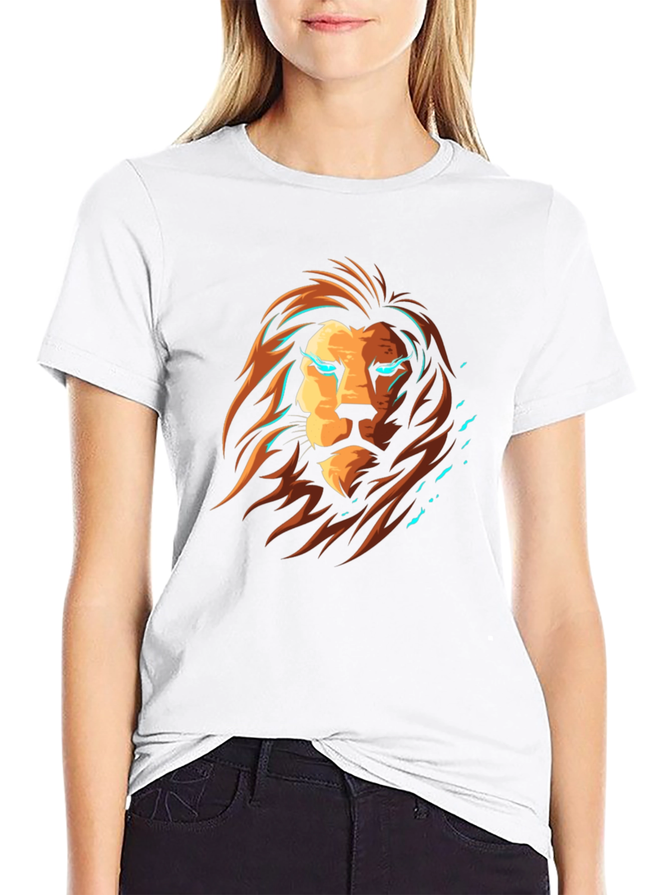 Lion Graphic Black T-Shirt