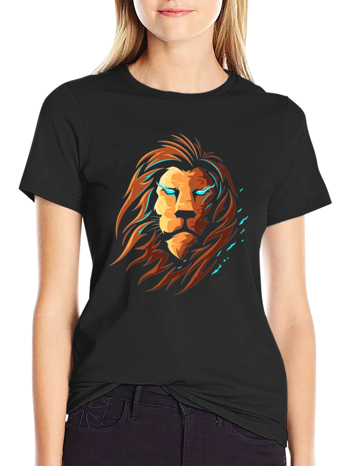 Lion Graphic Black T-Shirt