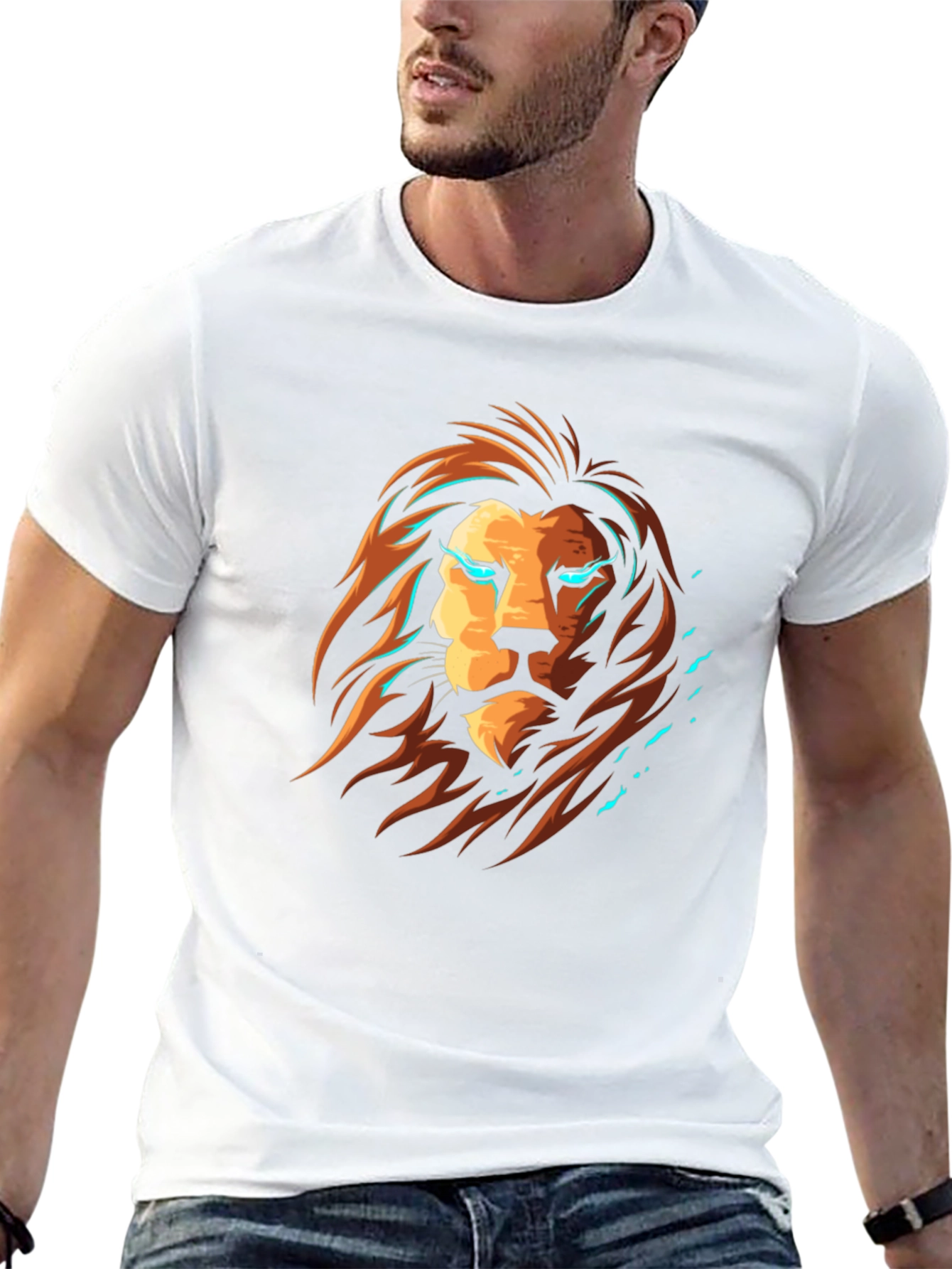 Lion Graphic Black T-Shirt