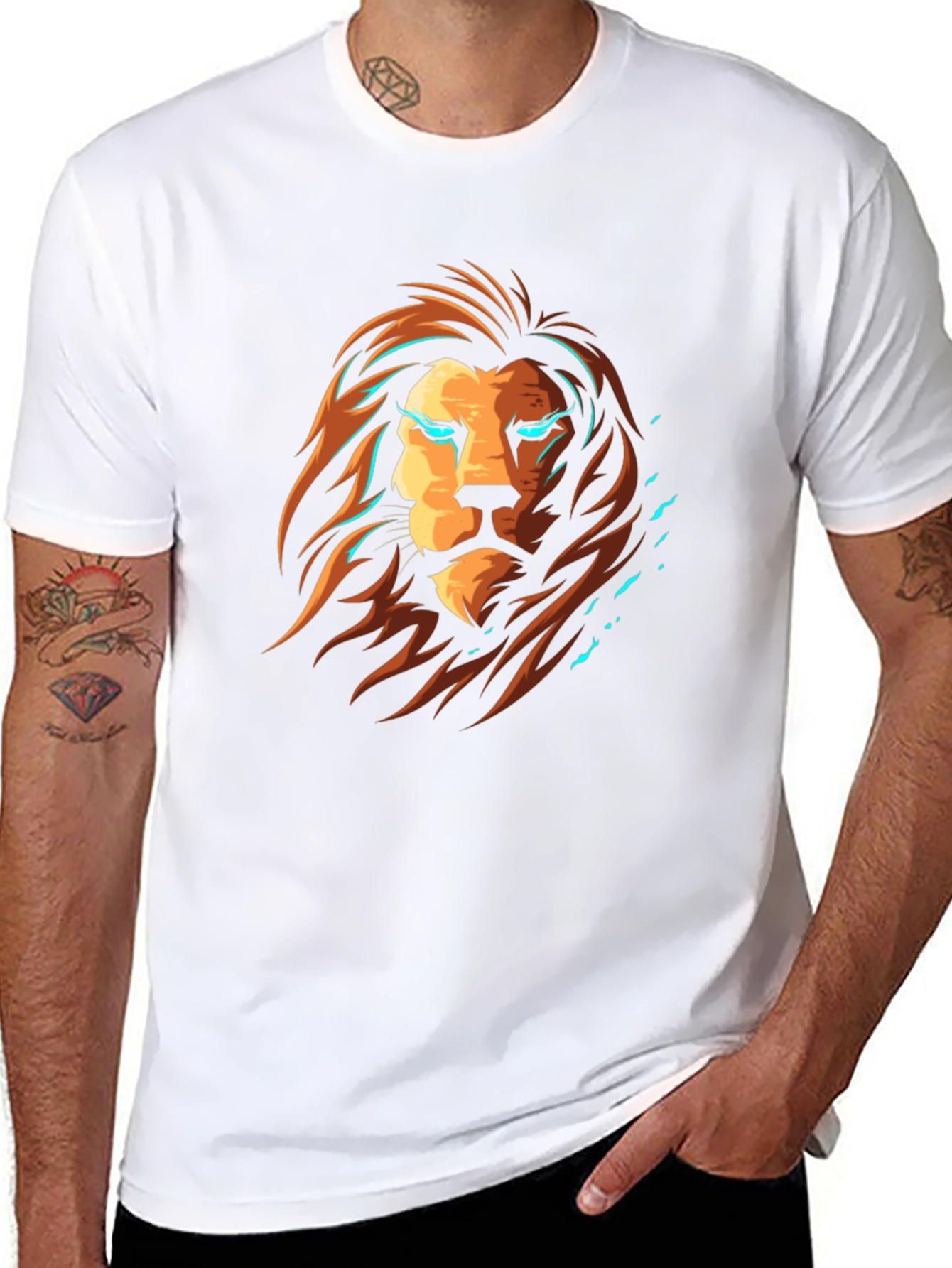 Lion Graphic Black T-Shirt
