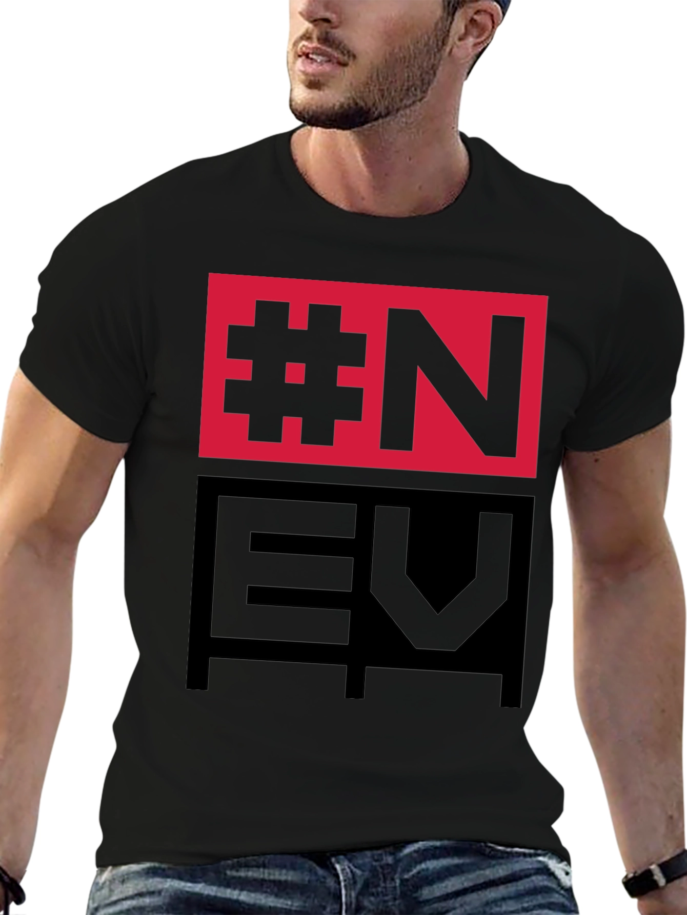 Bold Graphic Tee: #N EU