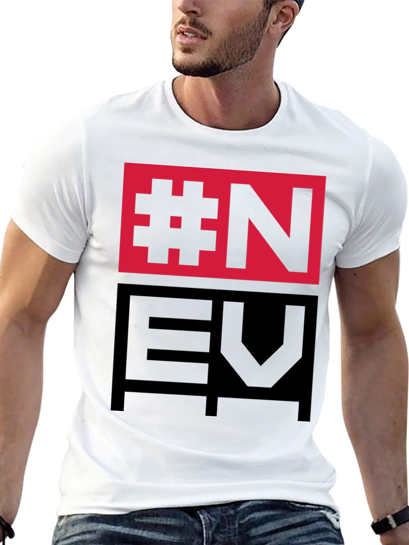 Bold Graphic Tee: #N EU