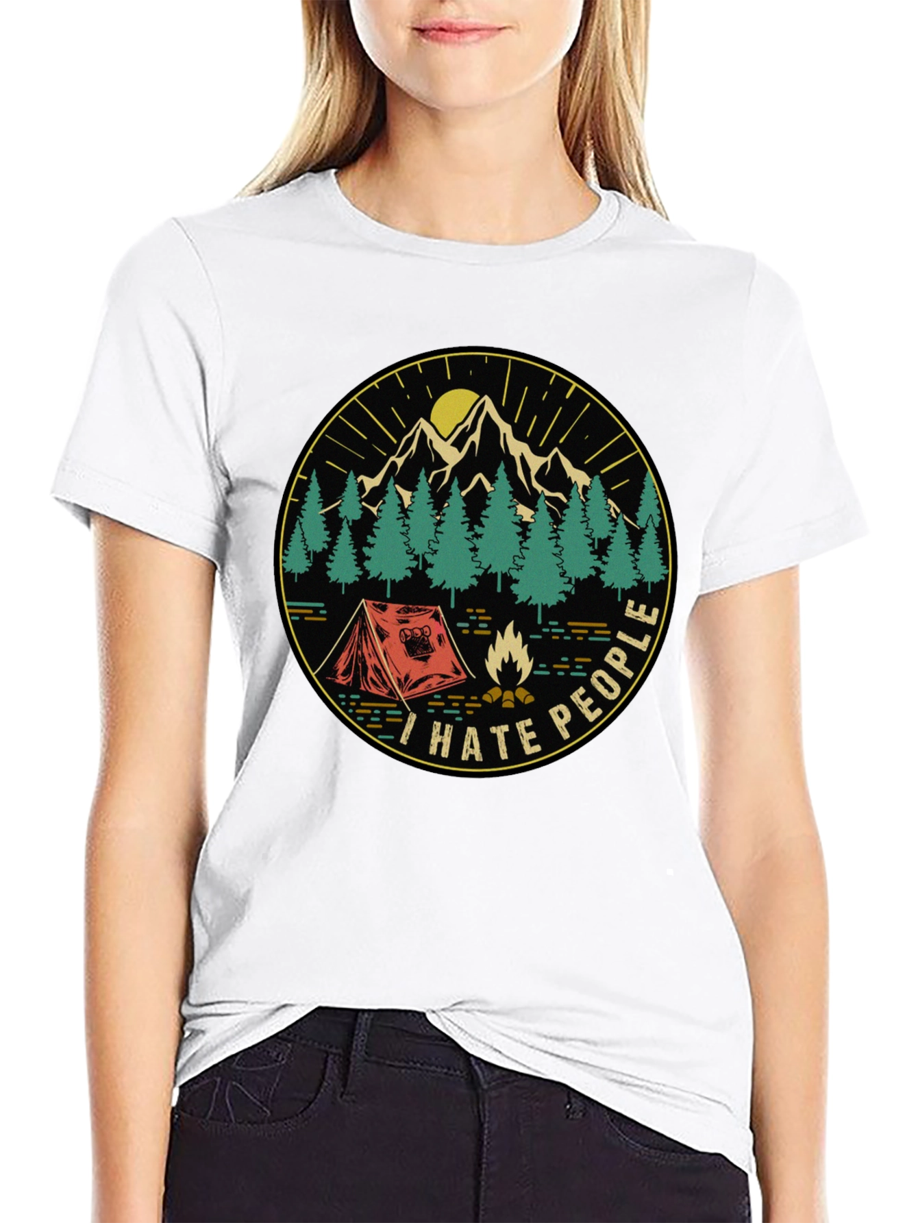 I Hate People Camping T-Shirt - Nature Lover Tee
