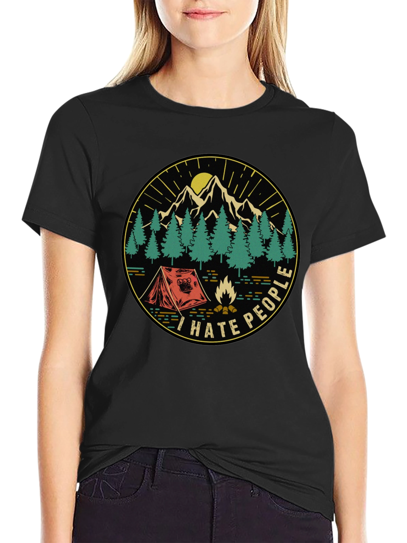 I Hate People Camping T-Shirt - Nature Lover Tee