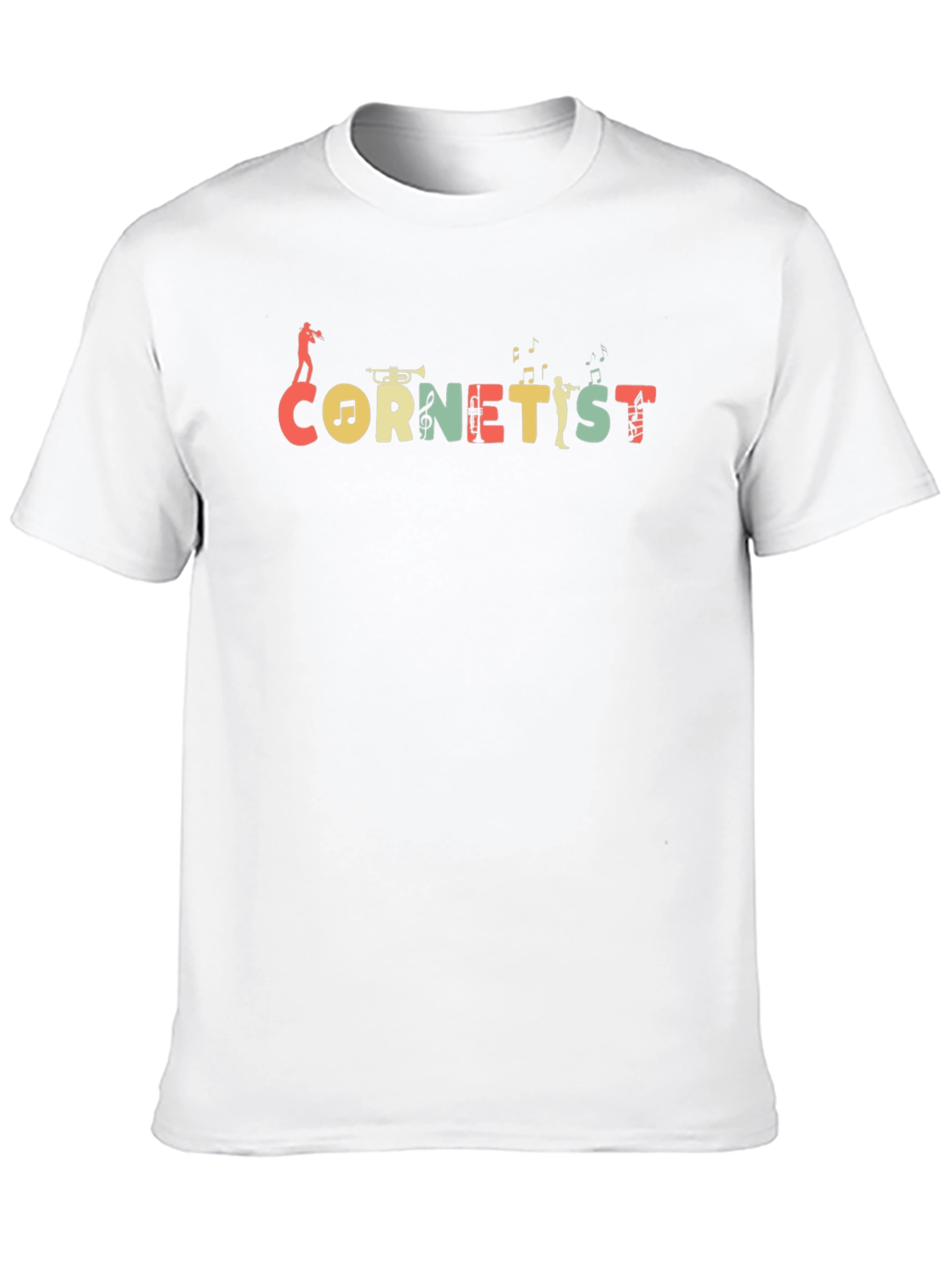 Cornetist Black Cotton Graphic T-Shirt