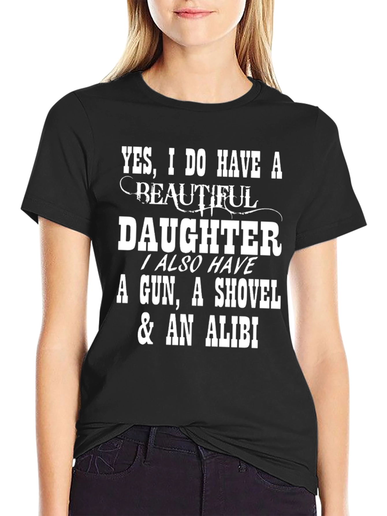 Funny Daughter Protective Dad T-Shirt