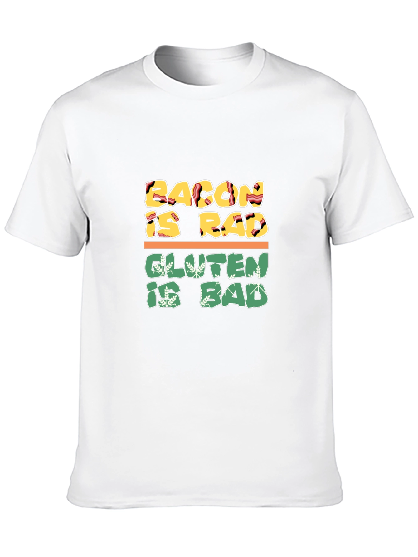 Bacon Is Rad Gluten Is Bad Graphic Tee