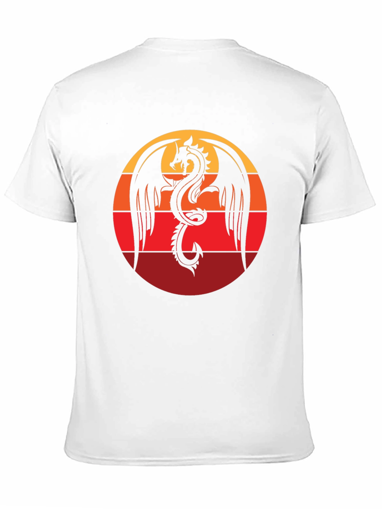 Dragon Sunset Graphic Tee - Black Cotton Blend
